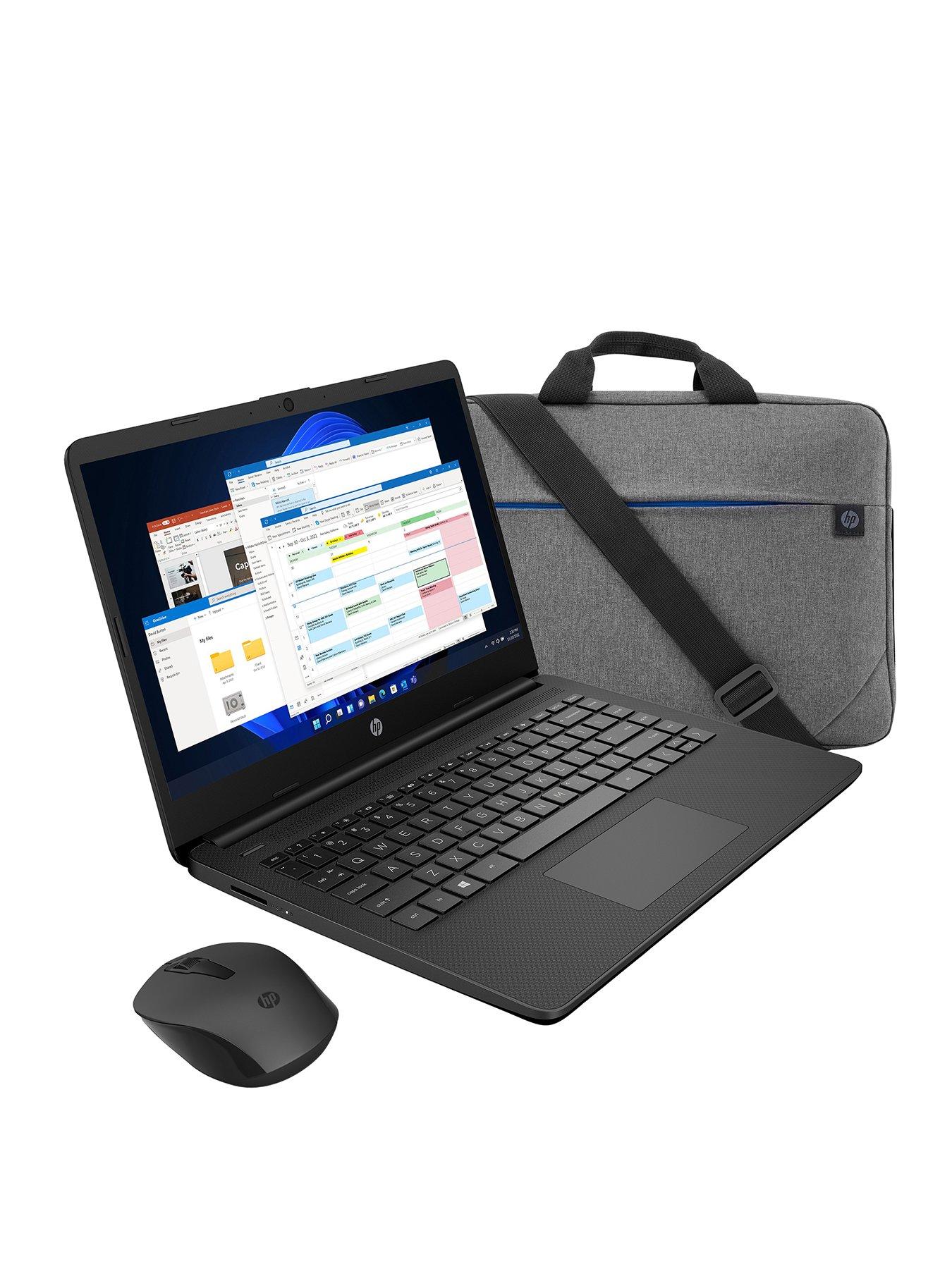 Hp laptop hotsell in black with mouse