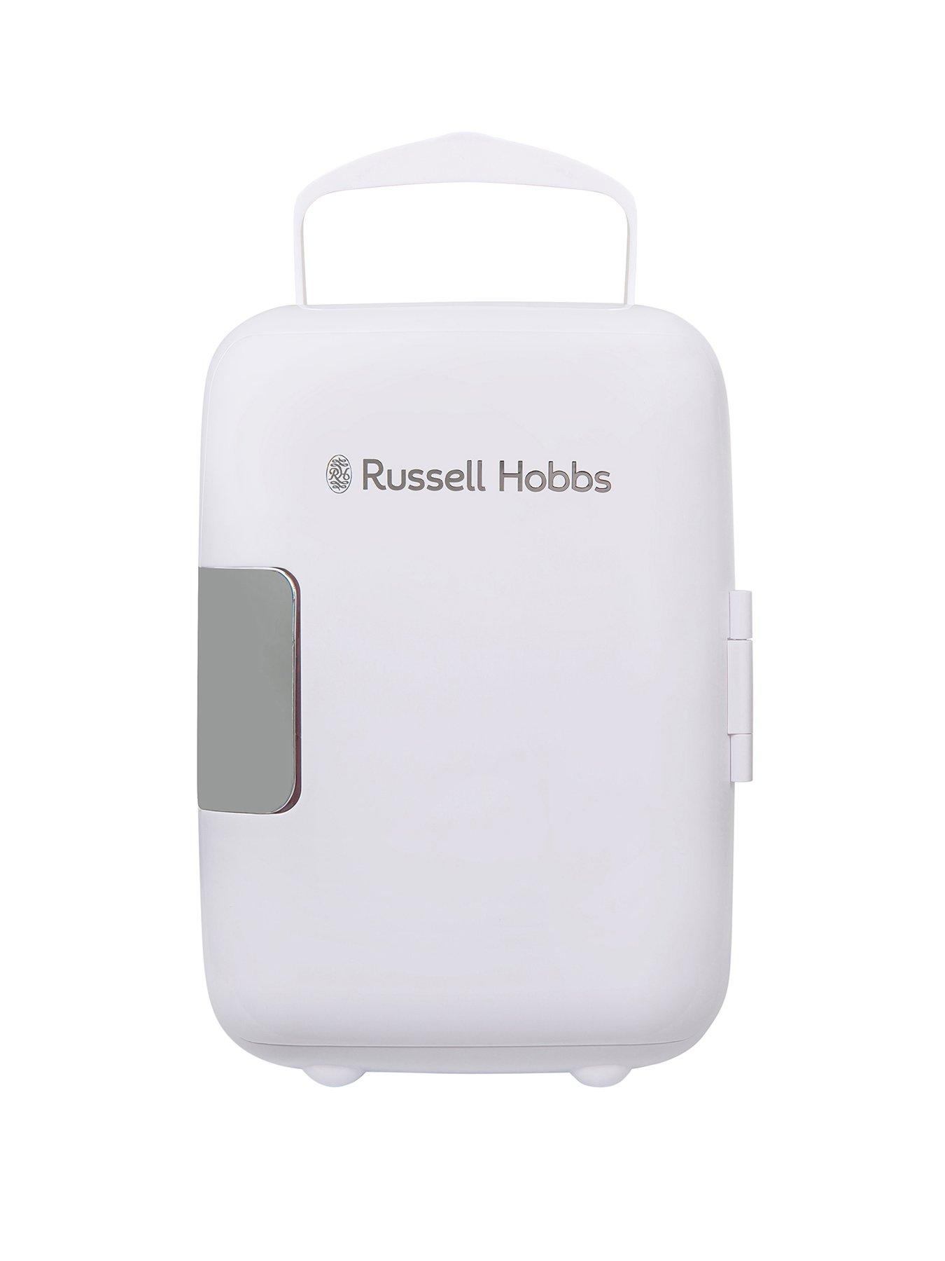 russell-hobbs-russell-hobbs-rh4clr1001-4l-mini-compact-cooler-for-drinks-and-cosmetics-retro-style-white-amp-chrome