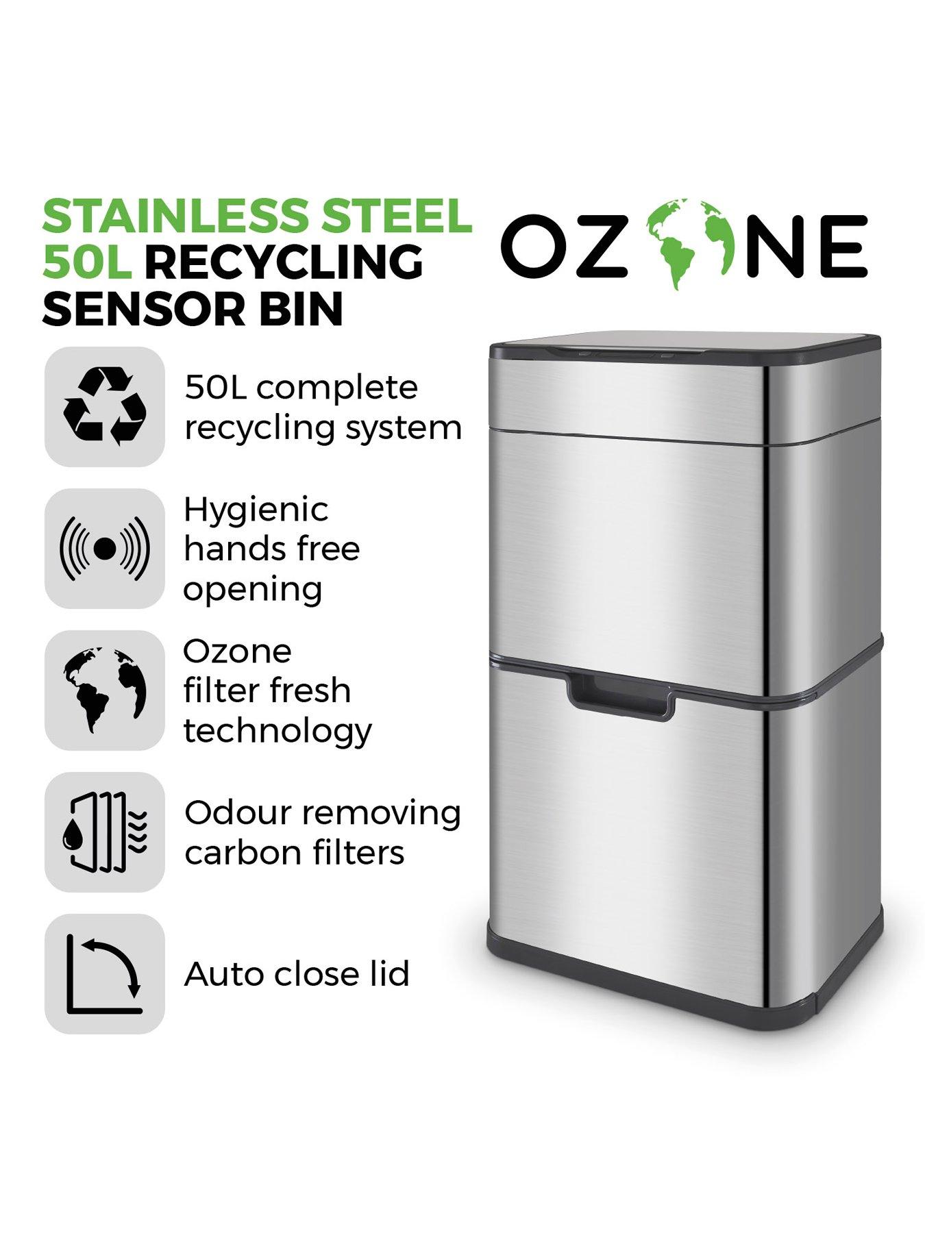 tower-ozone-50-litre-recycling-sensor-binstillFront