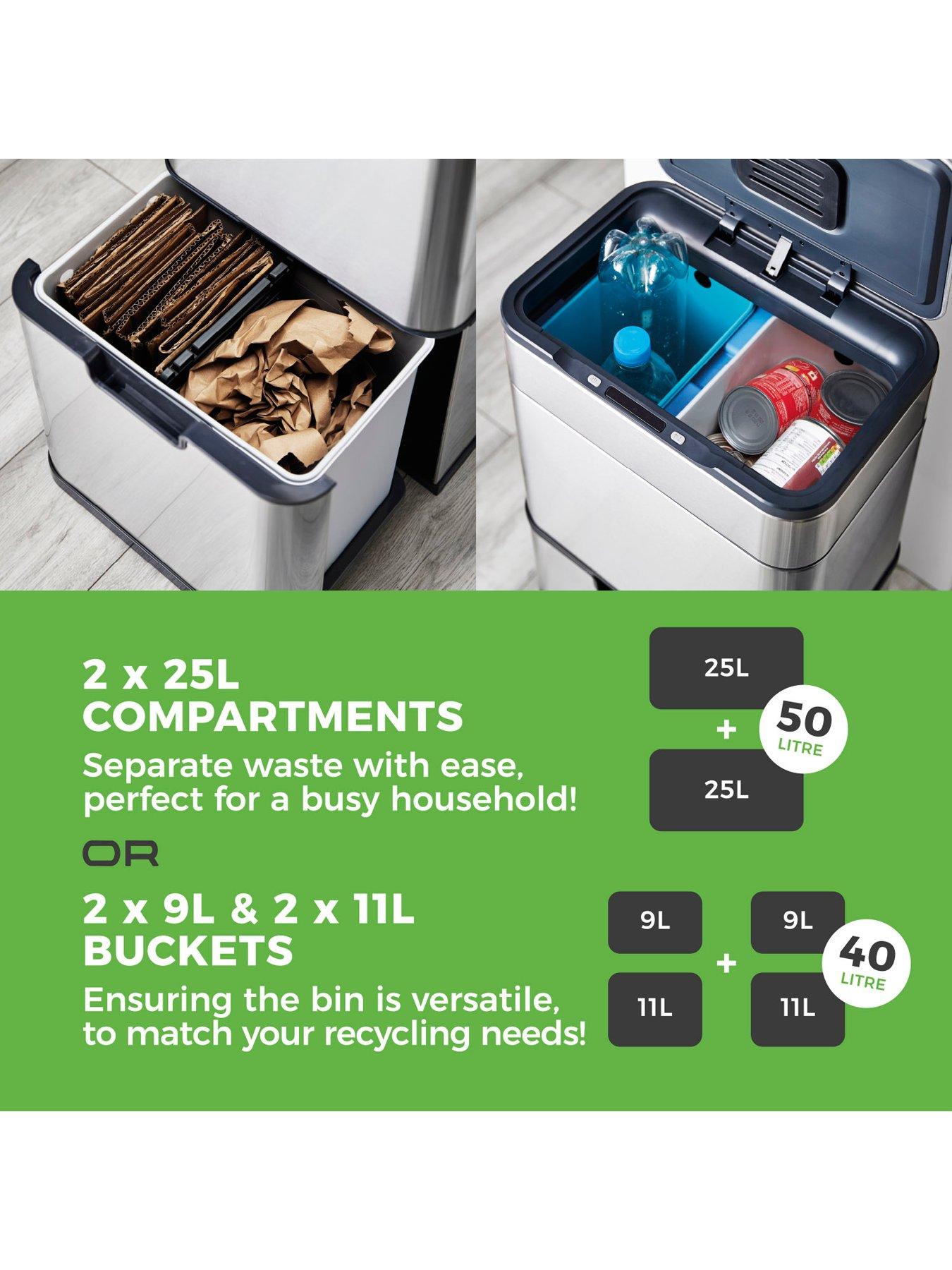 Image 3 of 7 of Tower Ozone 50-Litre Recycling Sensor Bin
