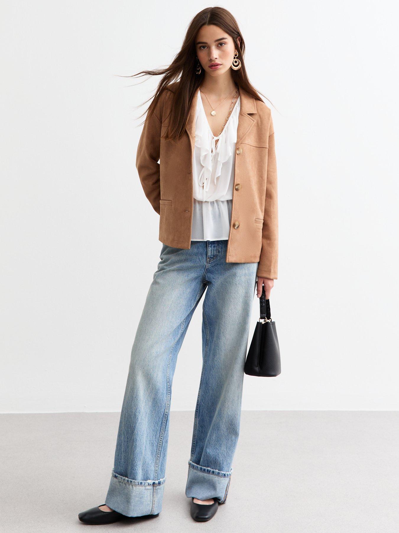 new-look-tan-button-up-suedette-jacketback