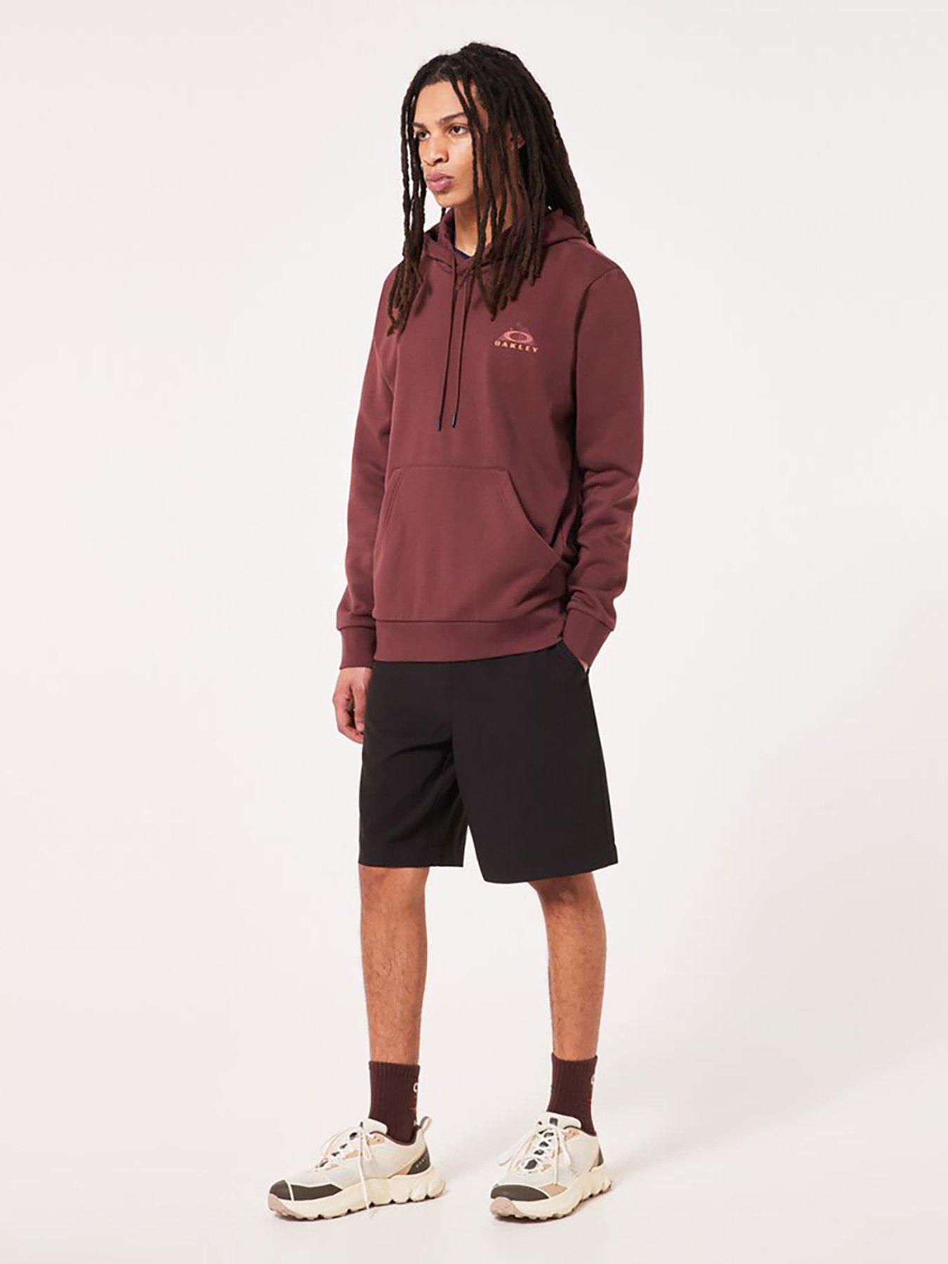 oakley-mens-lined-mountain-bark-hoodie-burgundyoutfit