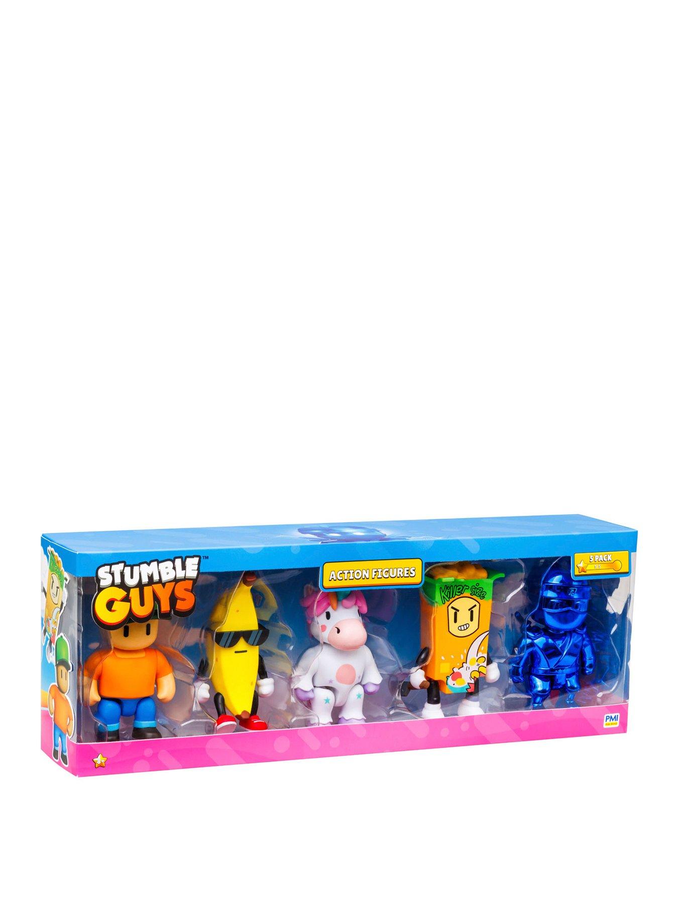 stumble-guys-45-action-figures-5pk-window-box-mr-stumble-banana-guy-sprinkles-cerial-killer-dynamitron