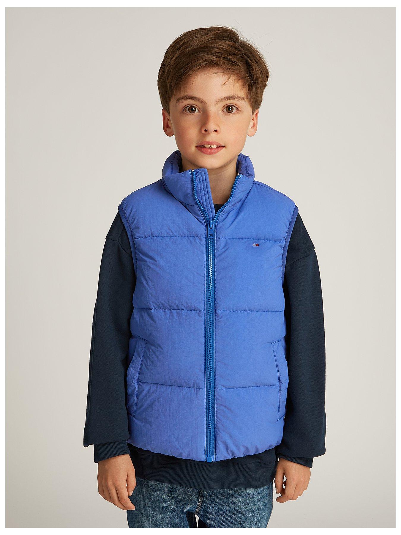 Image of Tommy Hilfiger Kids Down Denim Look Vest Gilet - Blue