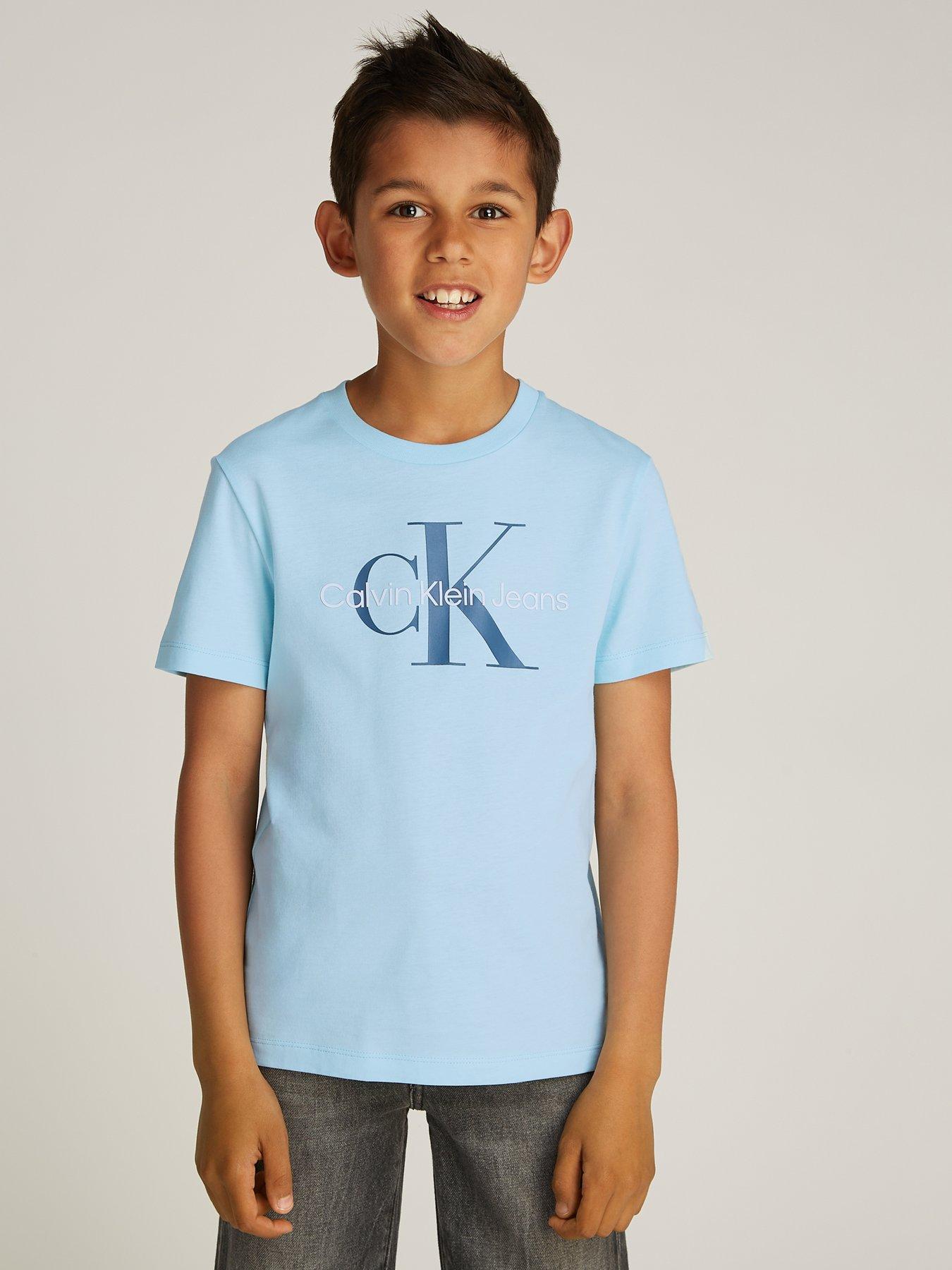 calvin-klein-jeans-kids-ck-monogram-short-sleeve-t-shirt-blue