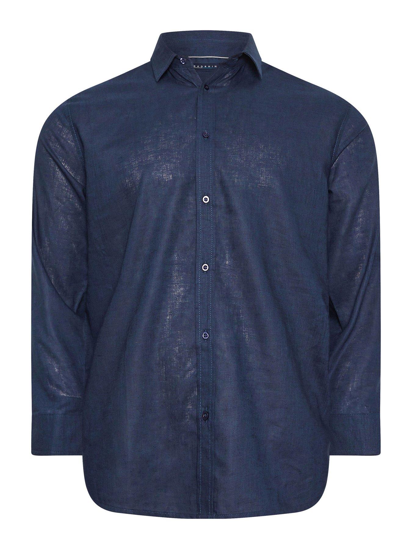 badrhino-badrhino-premium-ls-linen-shirt-navyback