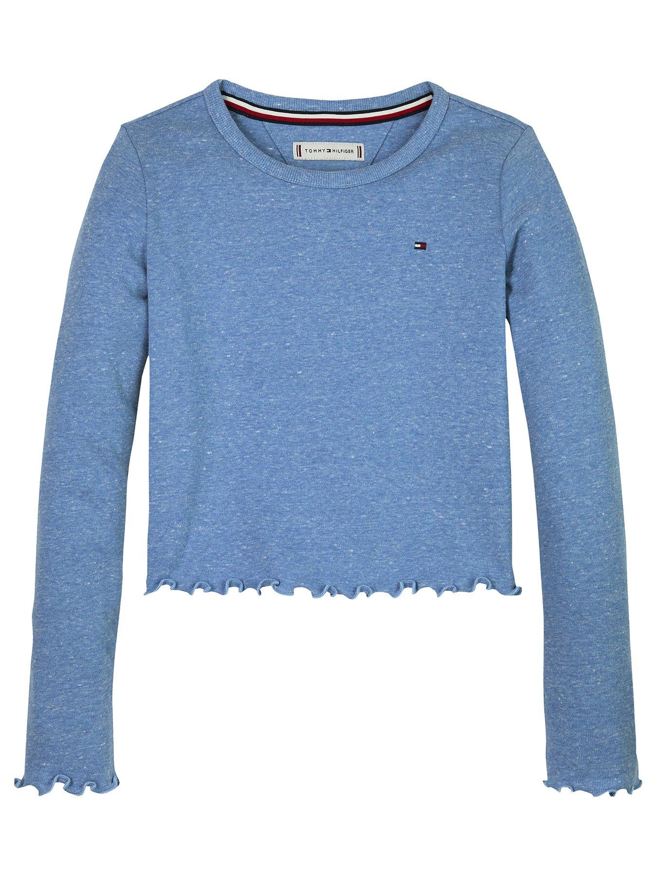 tommy-hilfiger-girls-slub-knit-long-sleeve-top-blue