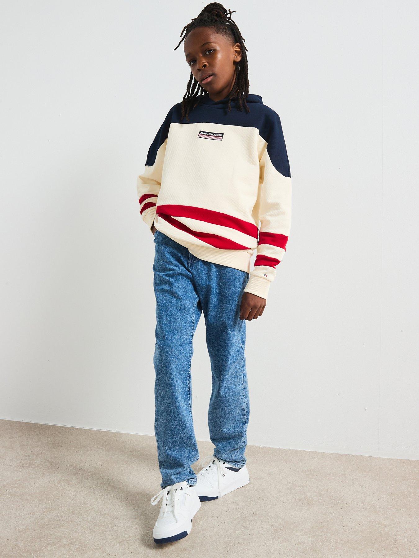 tommy-hilfiger-boys-monotype-striped-colour-block-hoodie-multi