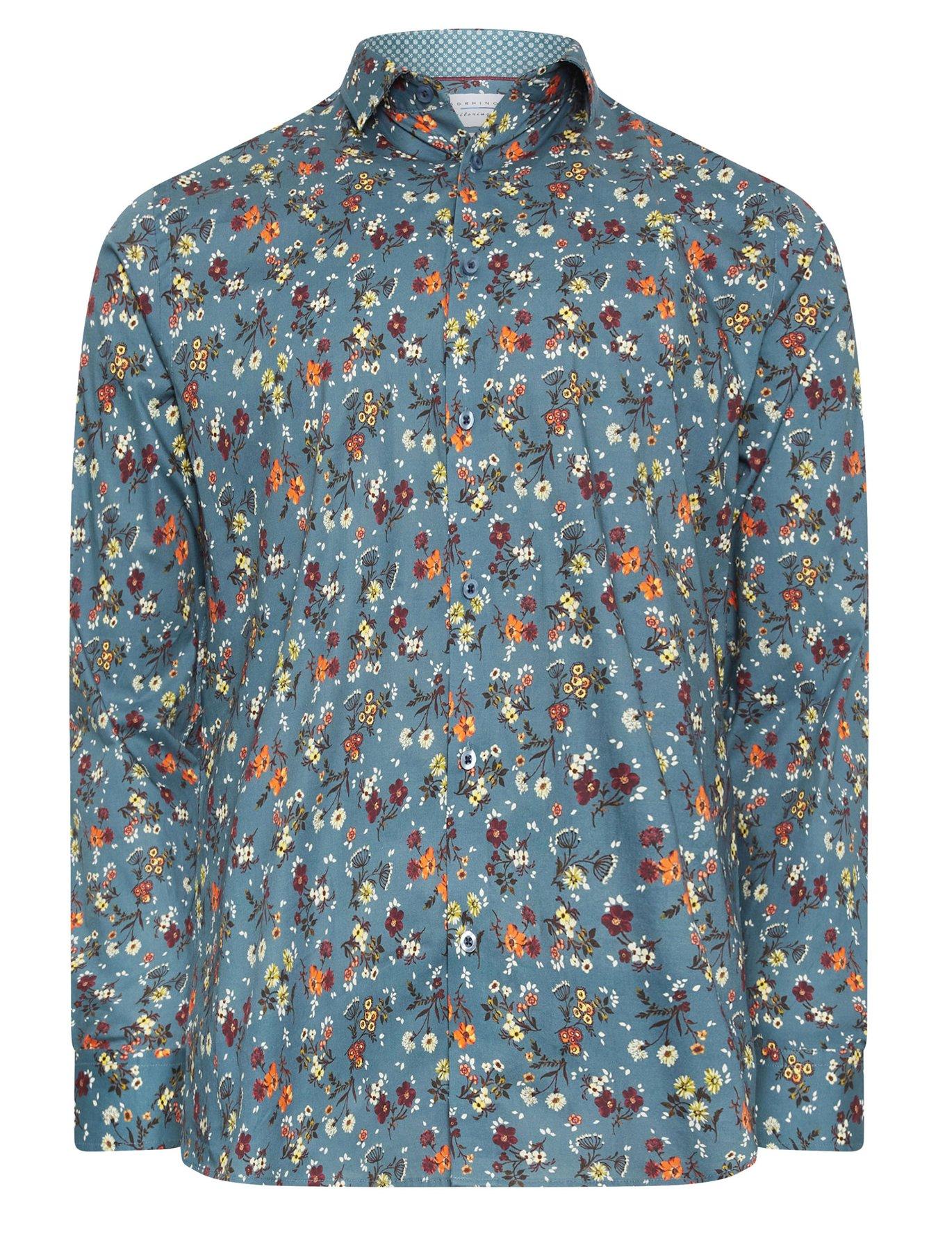 Image 3 of 3 of BadRhino Badrhino Storm Blue Flower Shirt