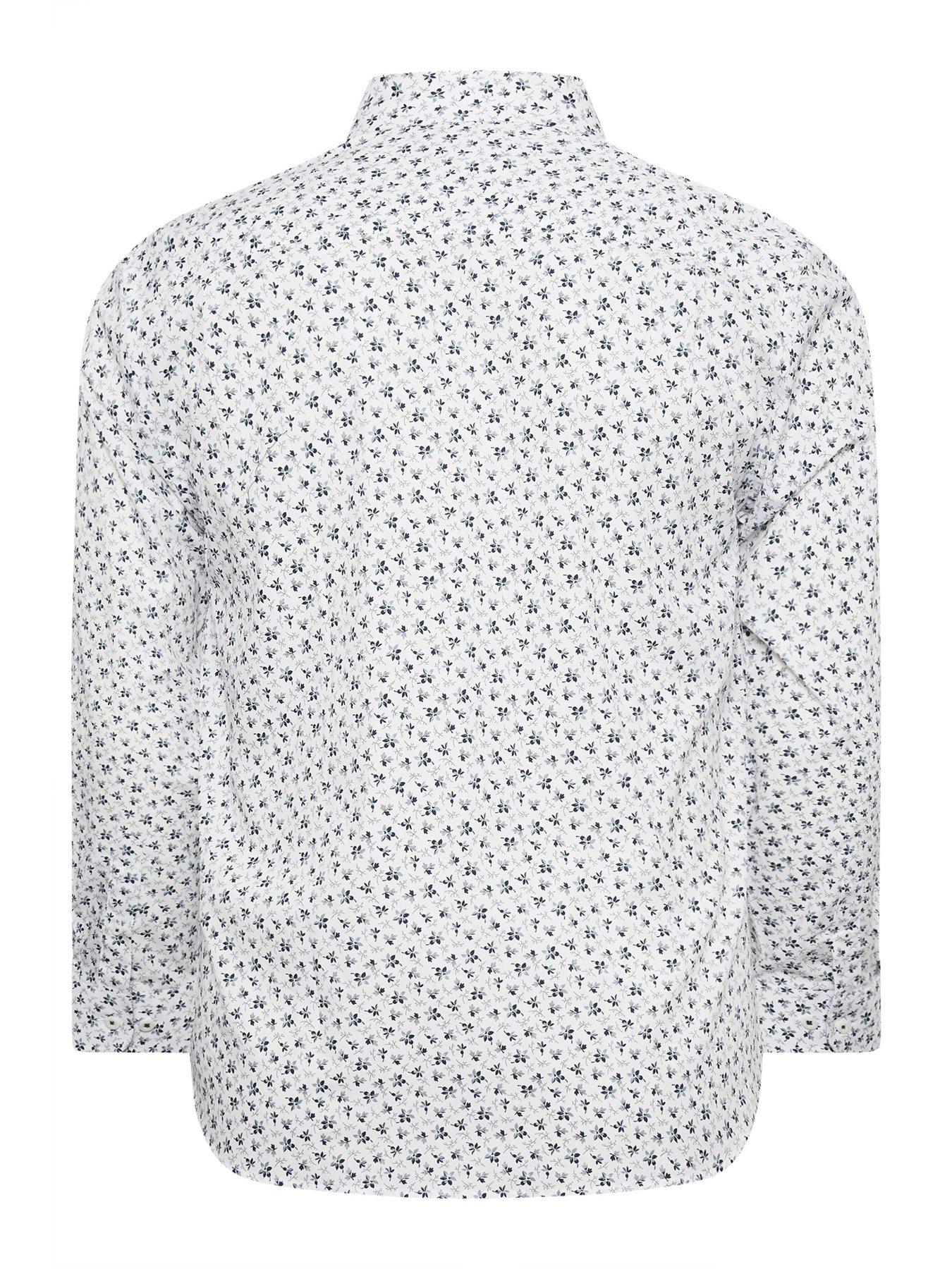 Image 2 of 3 of BadRhino Badrhino White &amp; Blue Flower Shirt