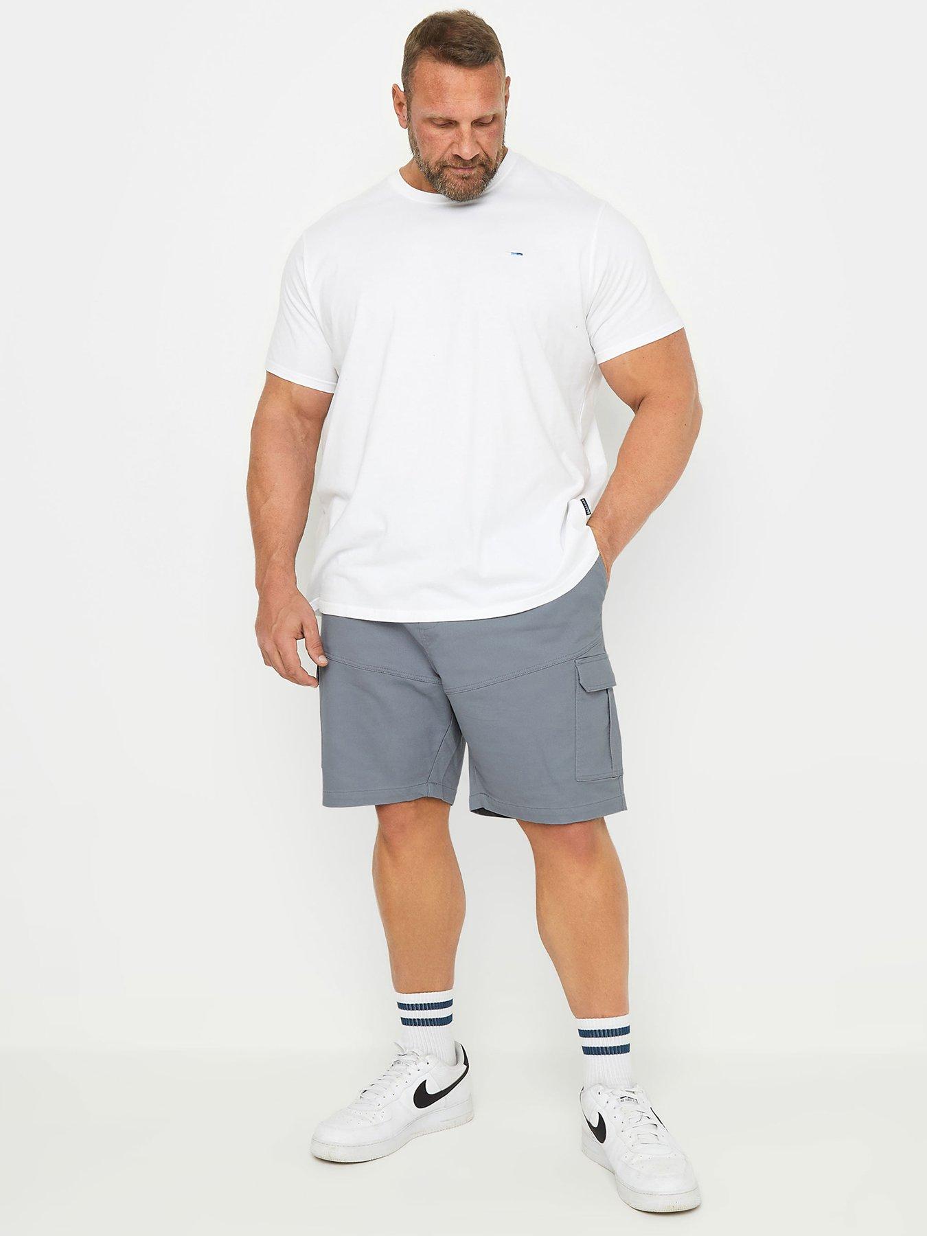 undefined Badrhino Elastic Waist Stretch Cargo Shorts - Misty Blue