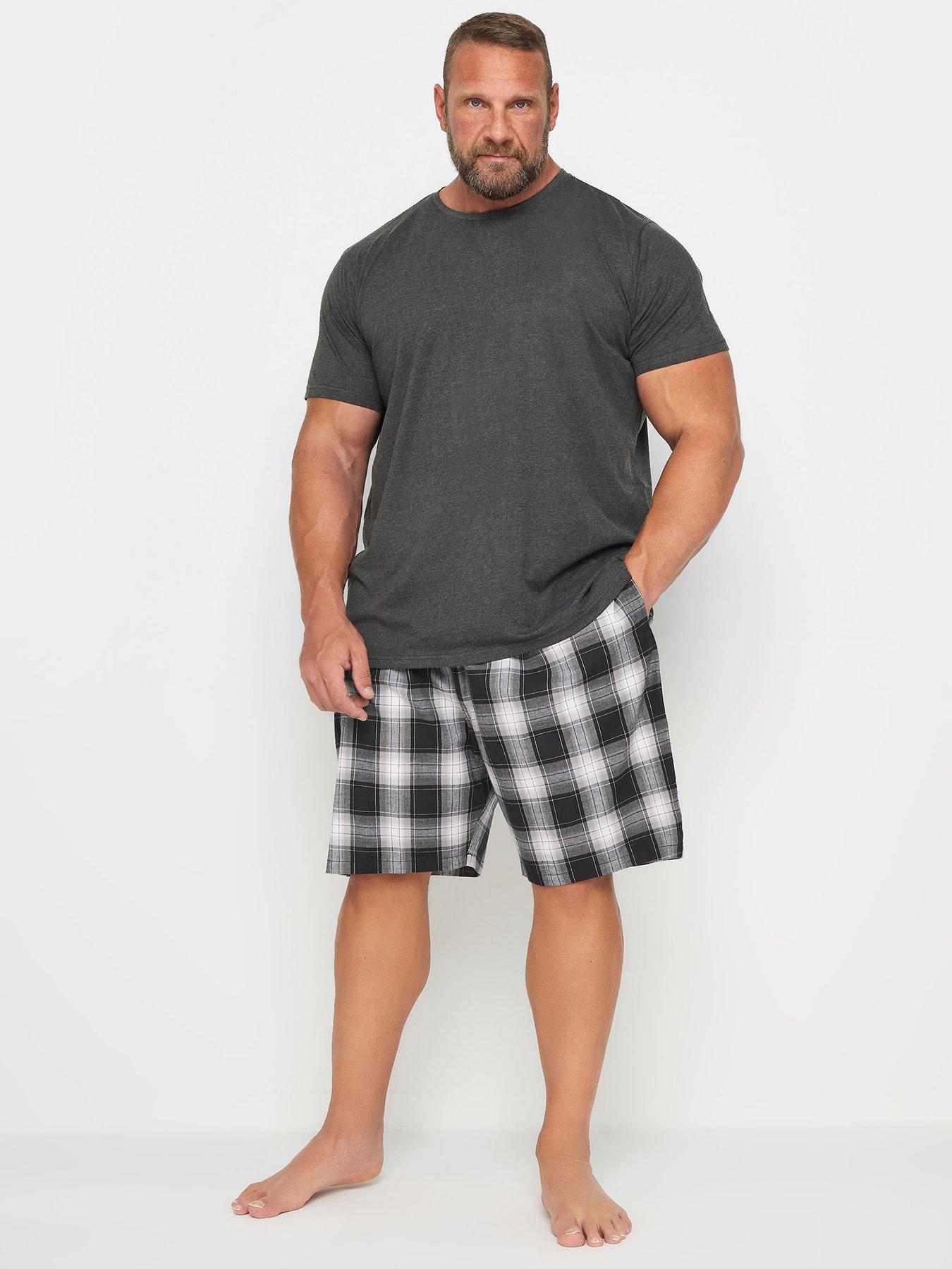 badrhino-badrhino-woven-short-and-jersey-pyjama-set-black