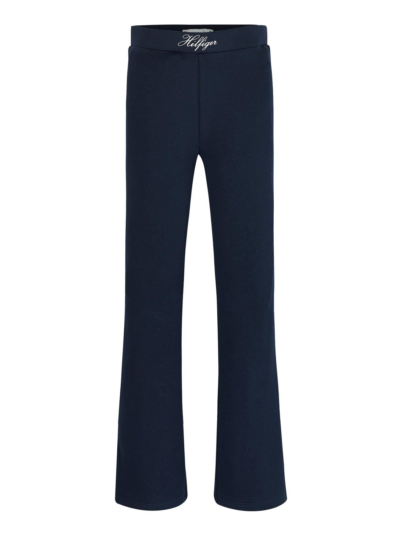 Image 4 of 4 of Tommy Hilfiger Girls Varsity Flare Leggings - Navy