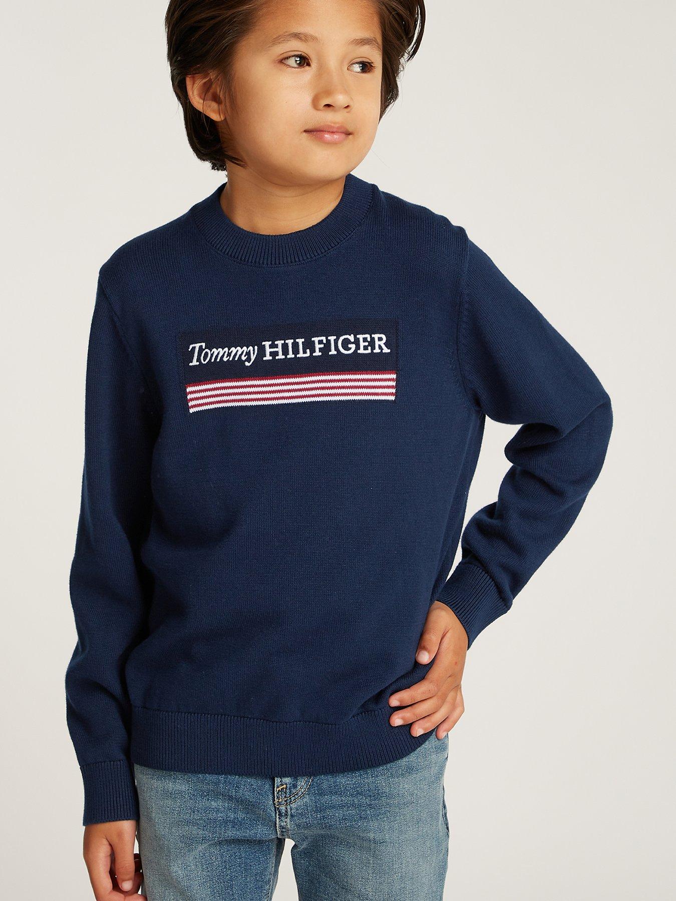 Image 1 of 4 of Tommy Hilfiger Boys Monotype 1985 Sweater - Navy