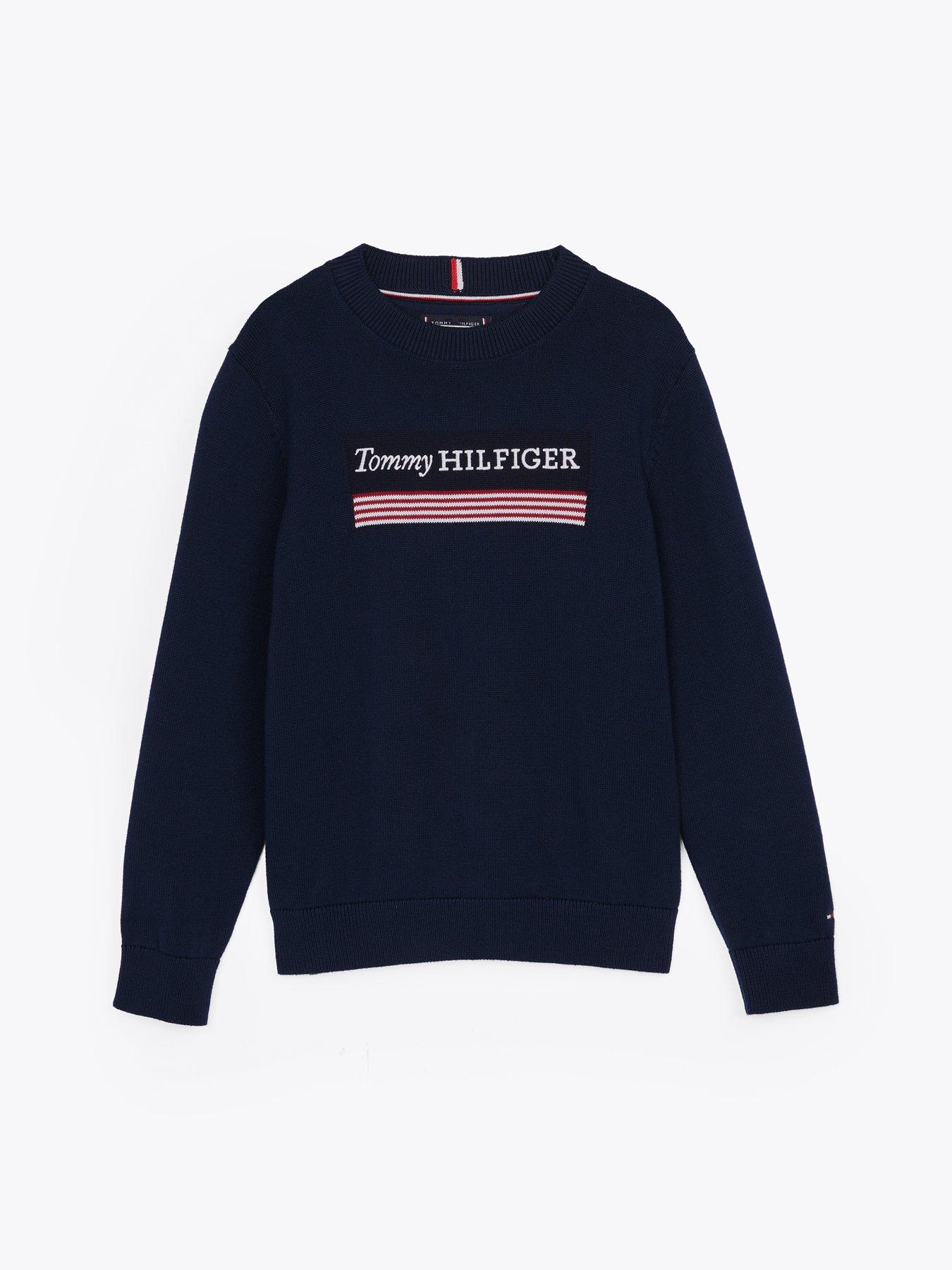 Image 4 of 4 of Tommy Hilfiger Boys Monotype 1985 Sweater - Navy
