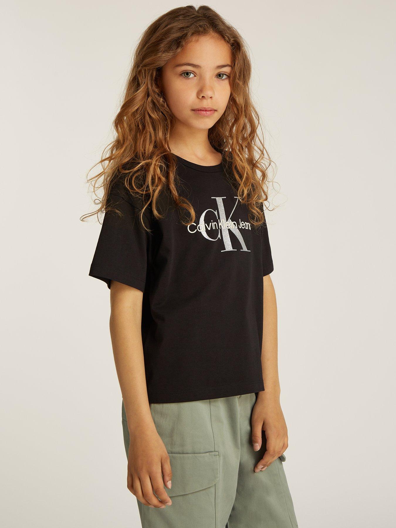 calvin-klein-jeans-girls-monologo-glitter-short-sleeve-t-shirt-black