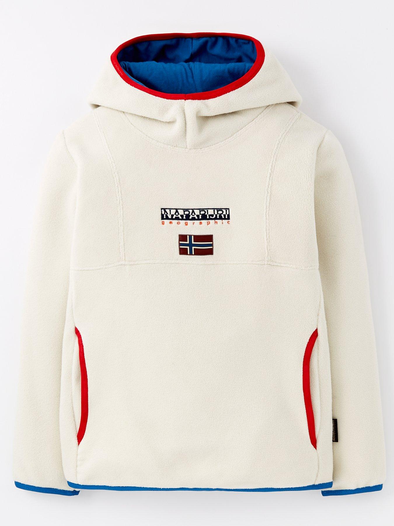 napapijri-kids-gonzen-overhead-fleece-hoodie-white