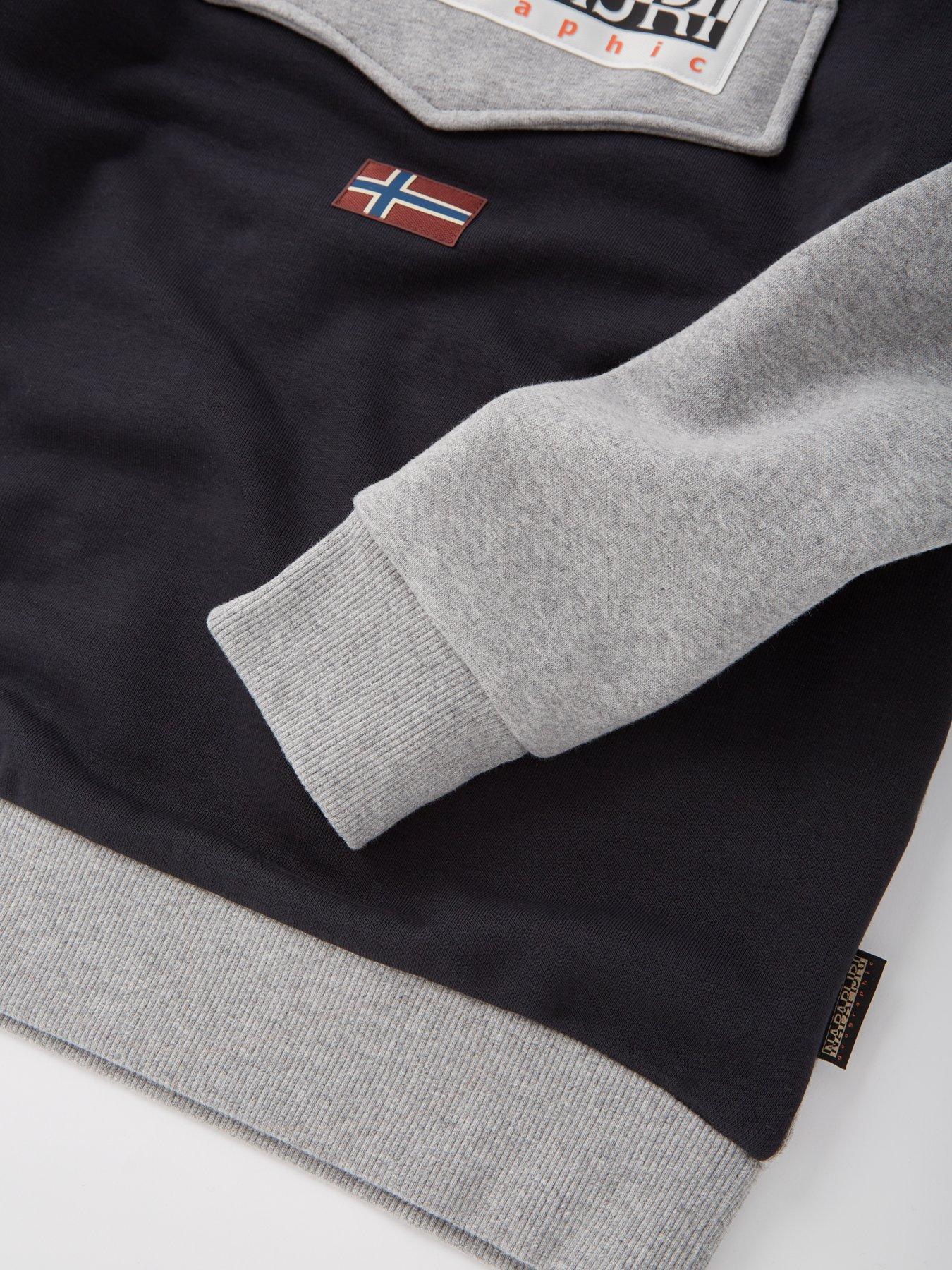 napapijri-kids-burgee-overhead-hoodie-blackgreydetail