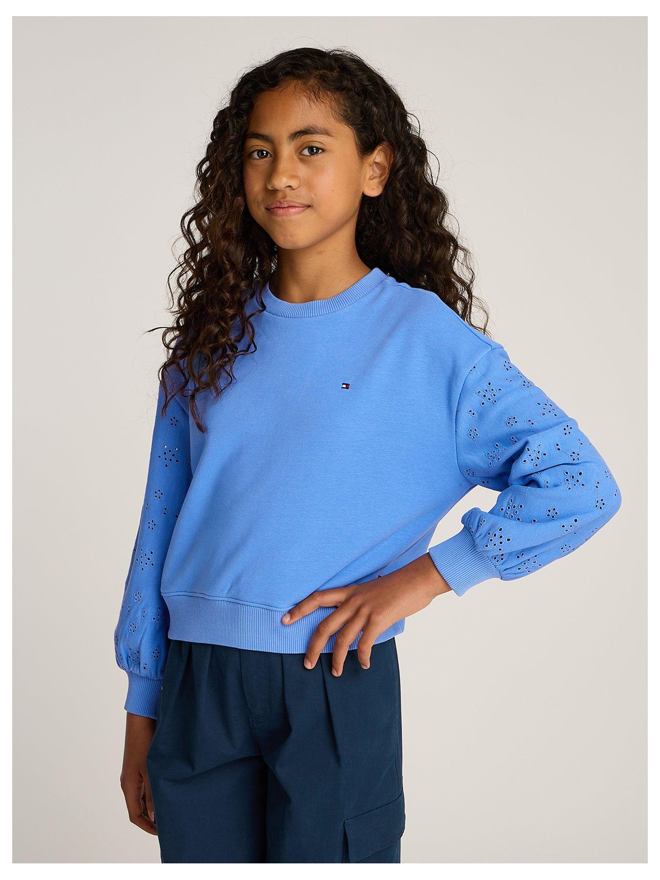 tommy-hilfiger-girls-embroidery-sleeves-sweatshirt-blue