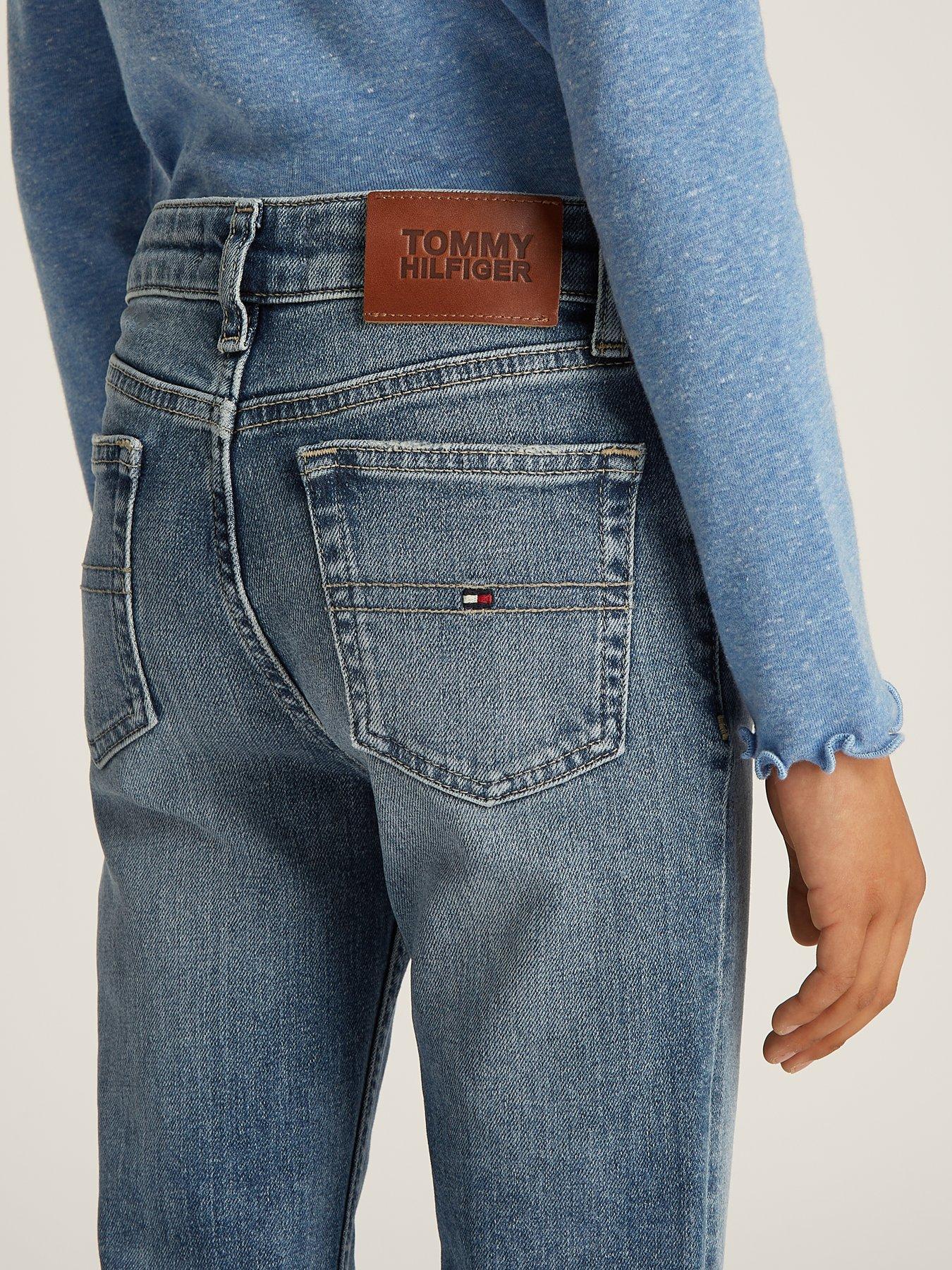 Image 2 of 5 of Tommy Hilfiger Girls Flare Vintage Jeans - Blue