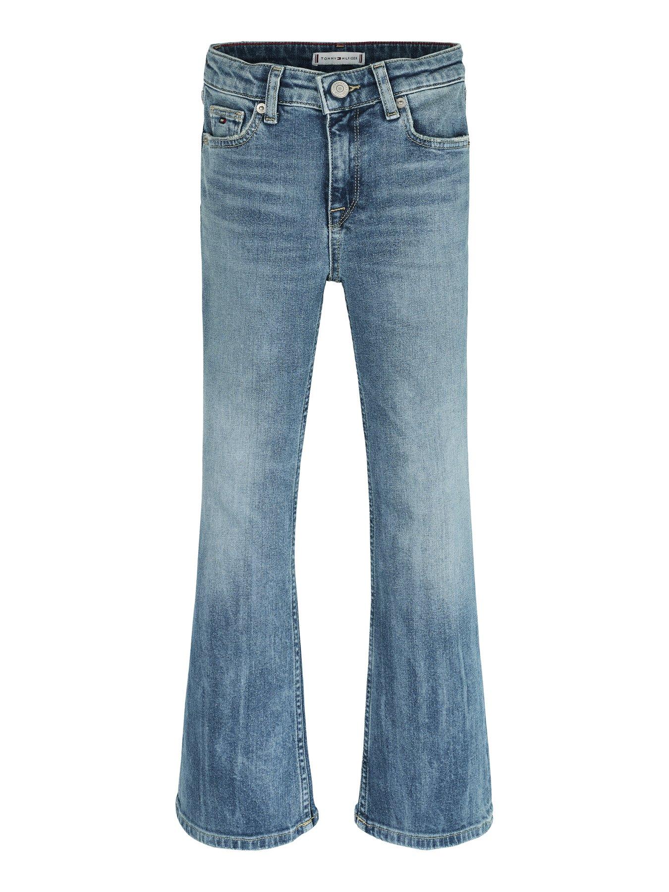 Image 4 of 5 of Tommy Hilfiger Girls Flare Vintage Jeans - Blue
