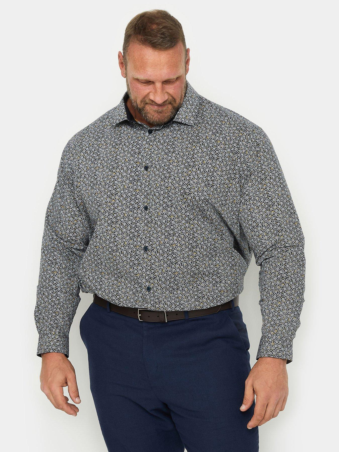 badrhino-formal-flower-shirt-black