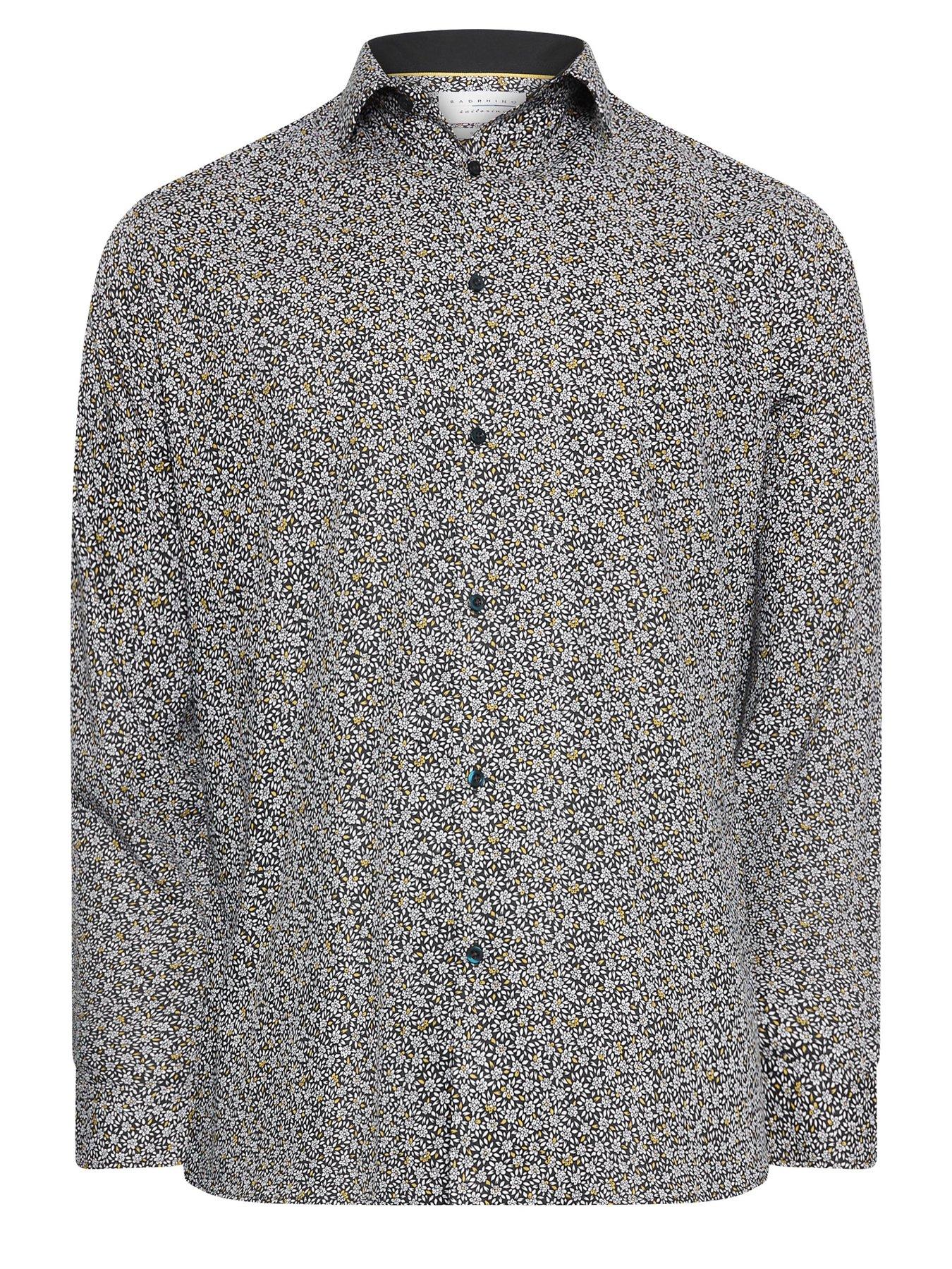 Image 3 of 3 of BadRhino Formal Flower Shirt - Black