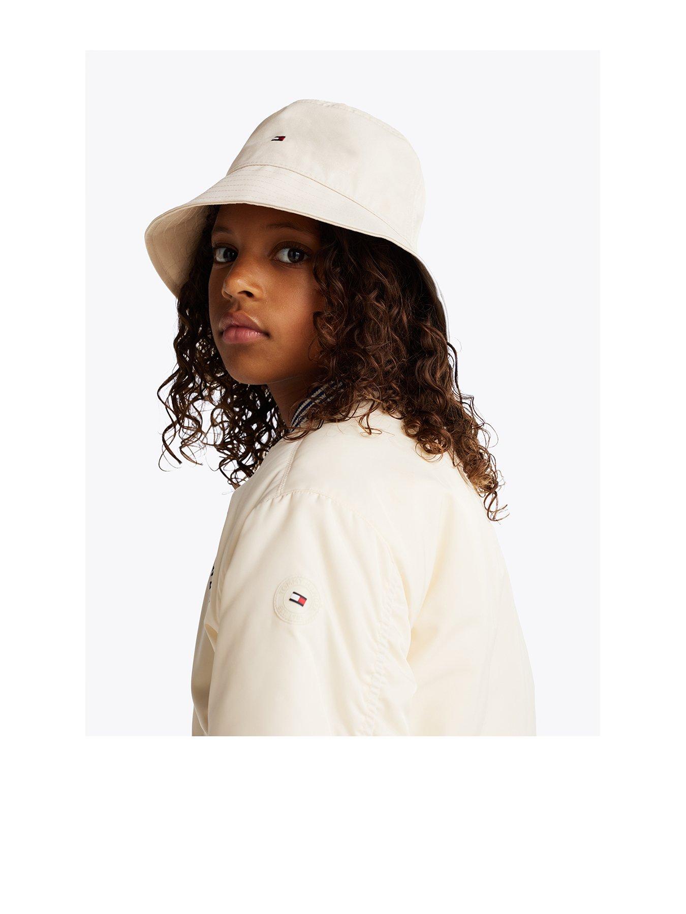 undefined Kids Small Flag Bucket Hat - Beige