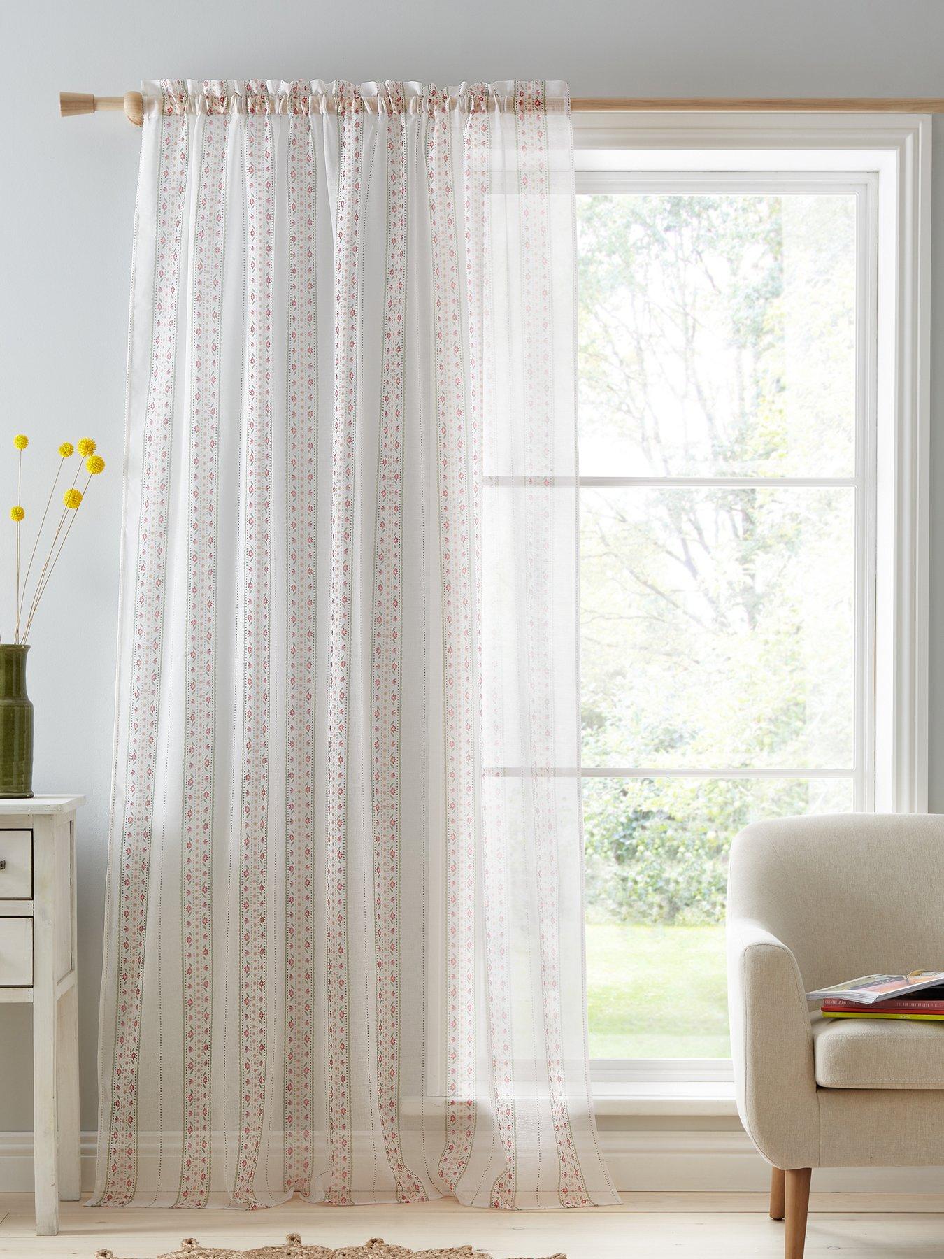 catherine-lansfield-floral-stripe-slot-top-voile-curtain-panel-white-140x137cmback