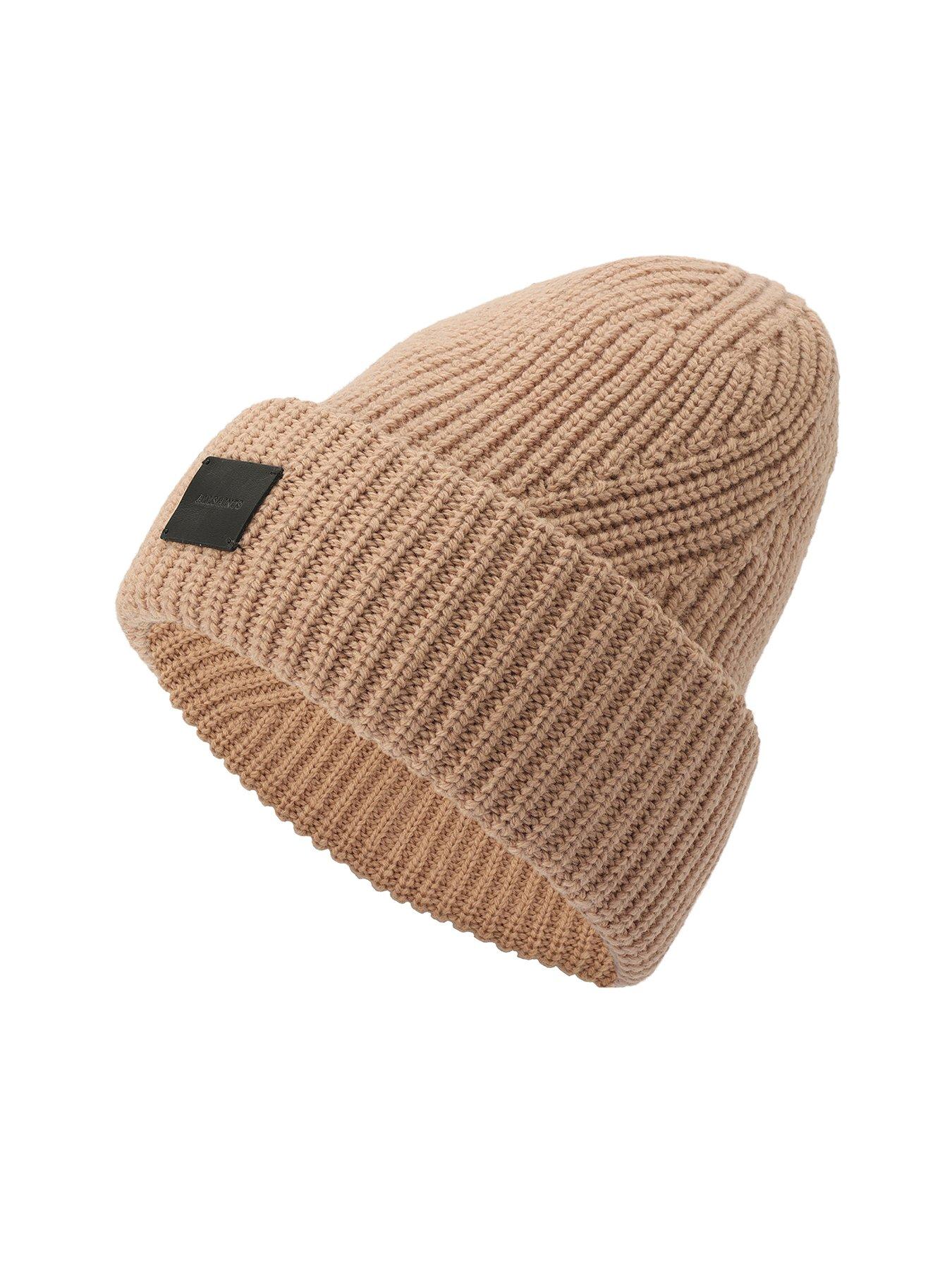 allsaints-travelling-rib-beanie-hat-pink