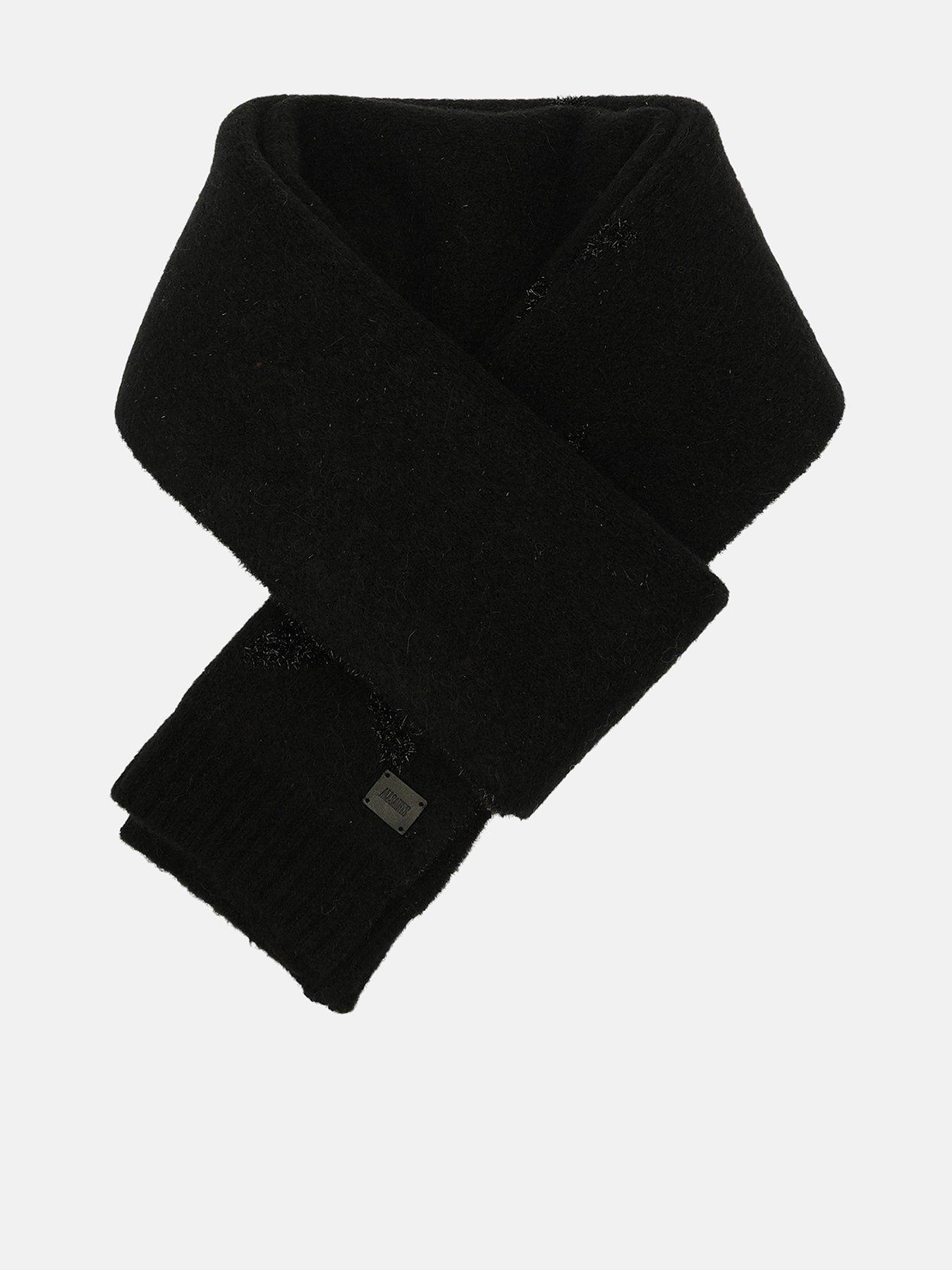 allsaints-metallic-star-scarf-black