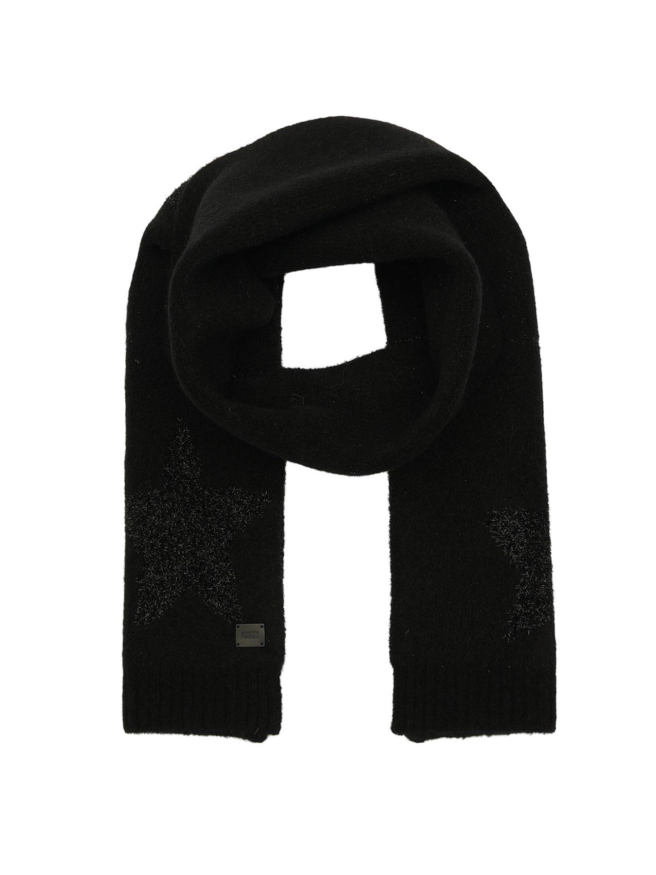 allsaints-metallic-star-scarf-blackstillFront