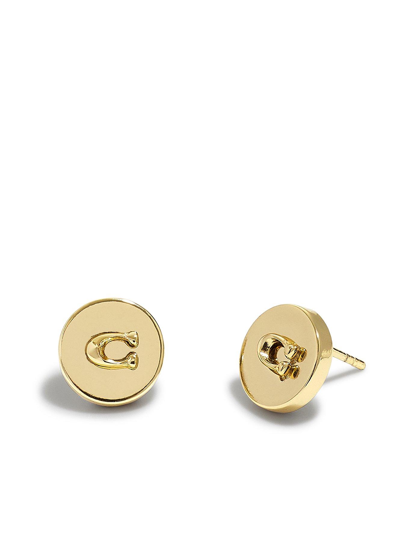 coach-button-logo-stud-earring-gold