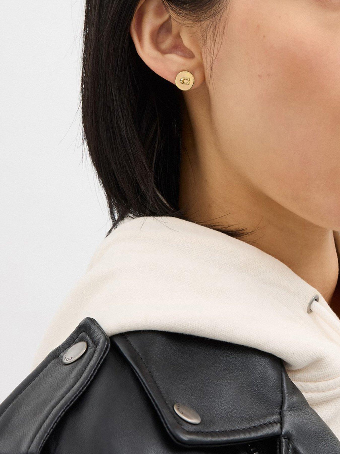 coach-button-logo-stud-earrings-goldstillFront