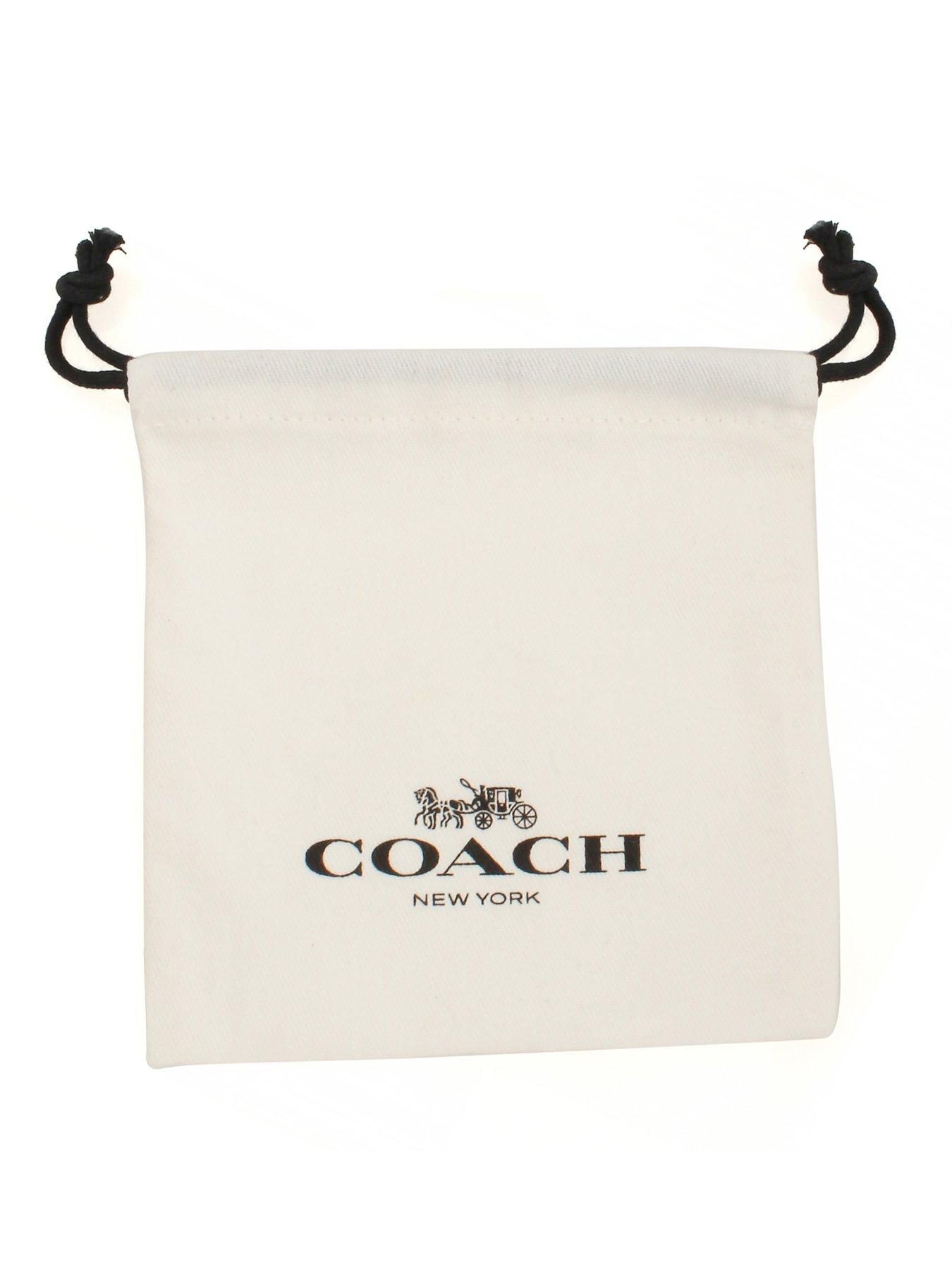 Image 3 of 3 of COACH Button Logo Stud Earrings - Gold