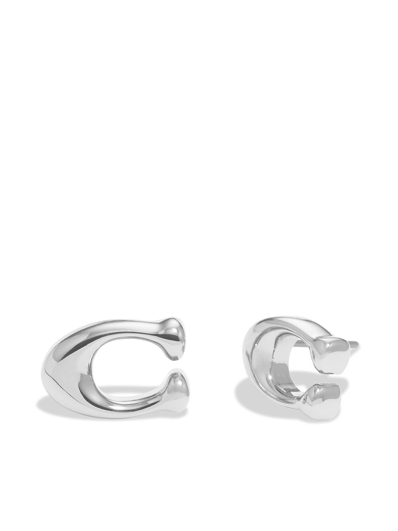 coach-c-logo-stud-earrings-silver