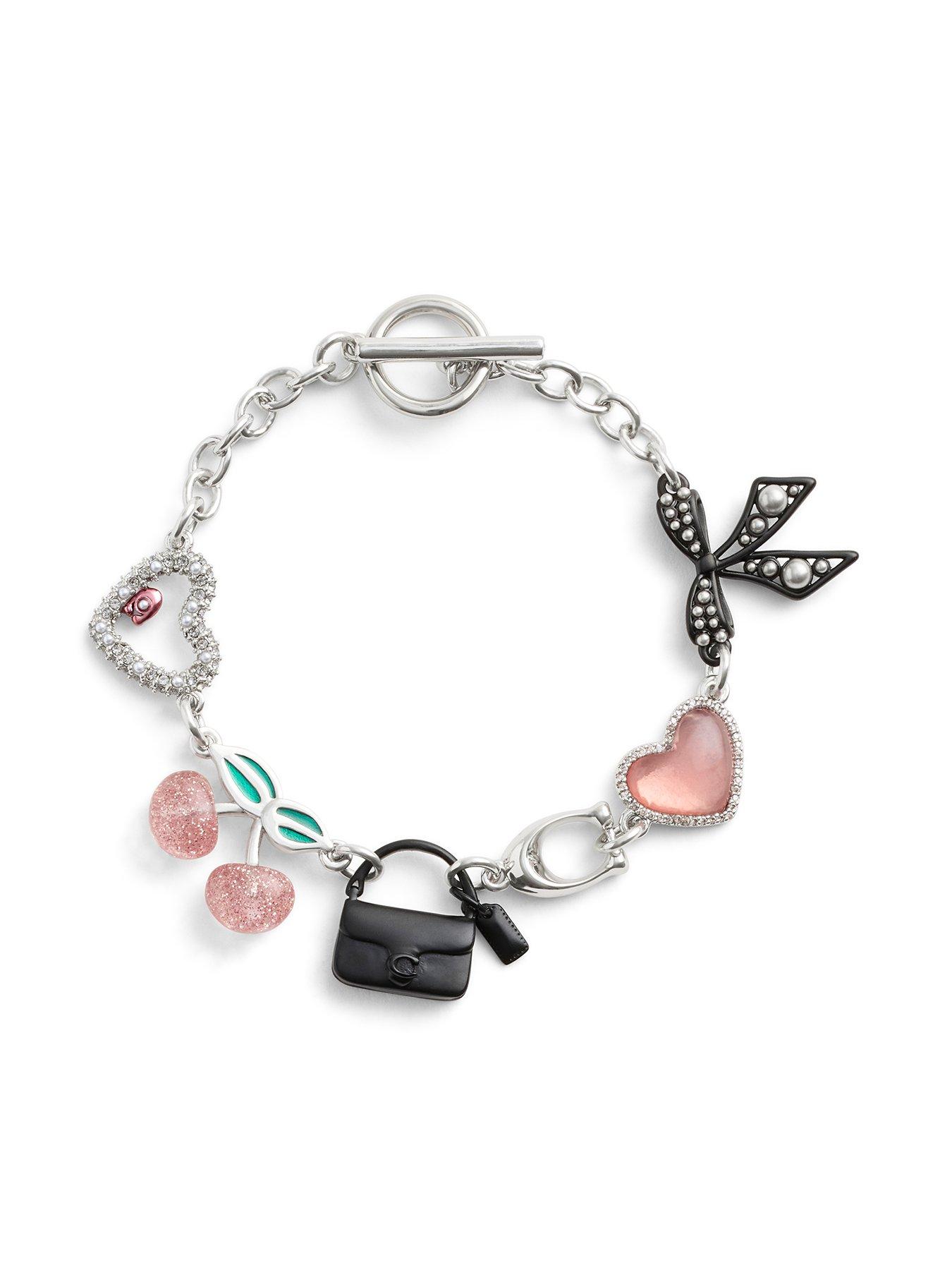 coach-mix-charm-bracelet-silver