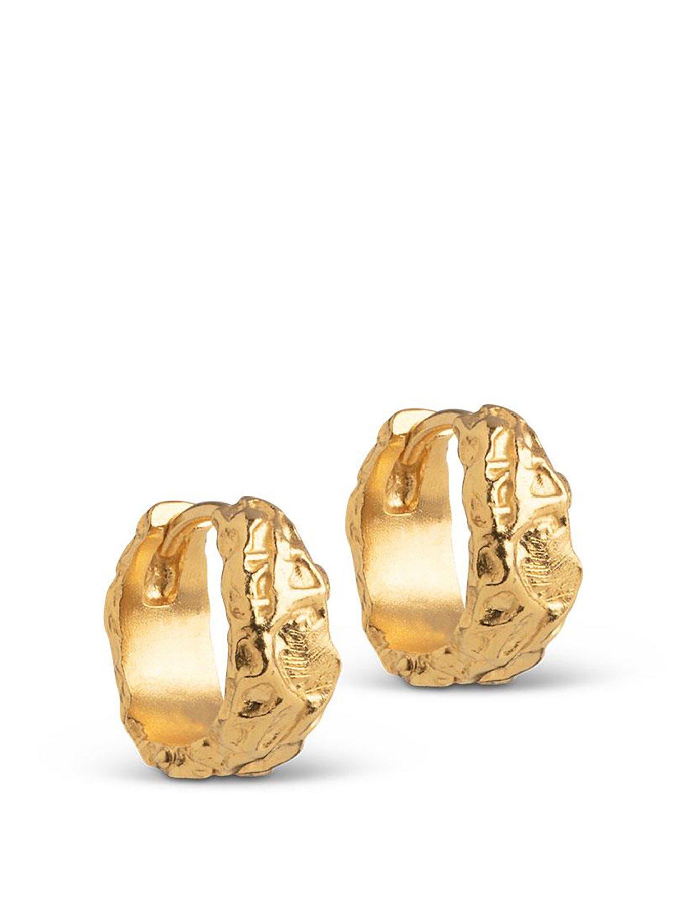 ENAMEL Copenhagen Nela Hoops, 18ct Gold Plated 925 Sterling Silver