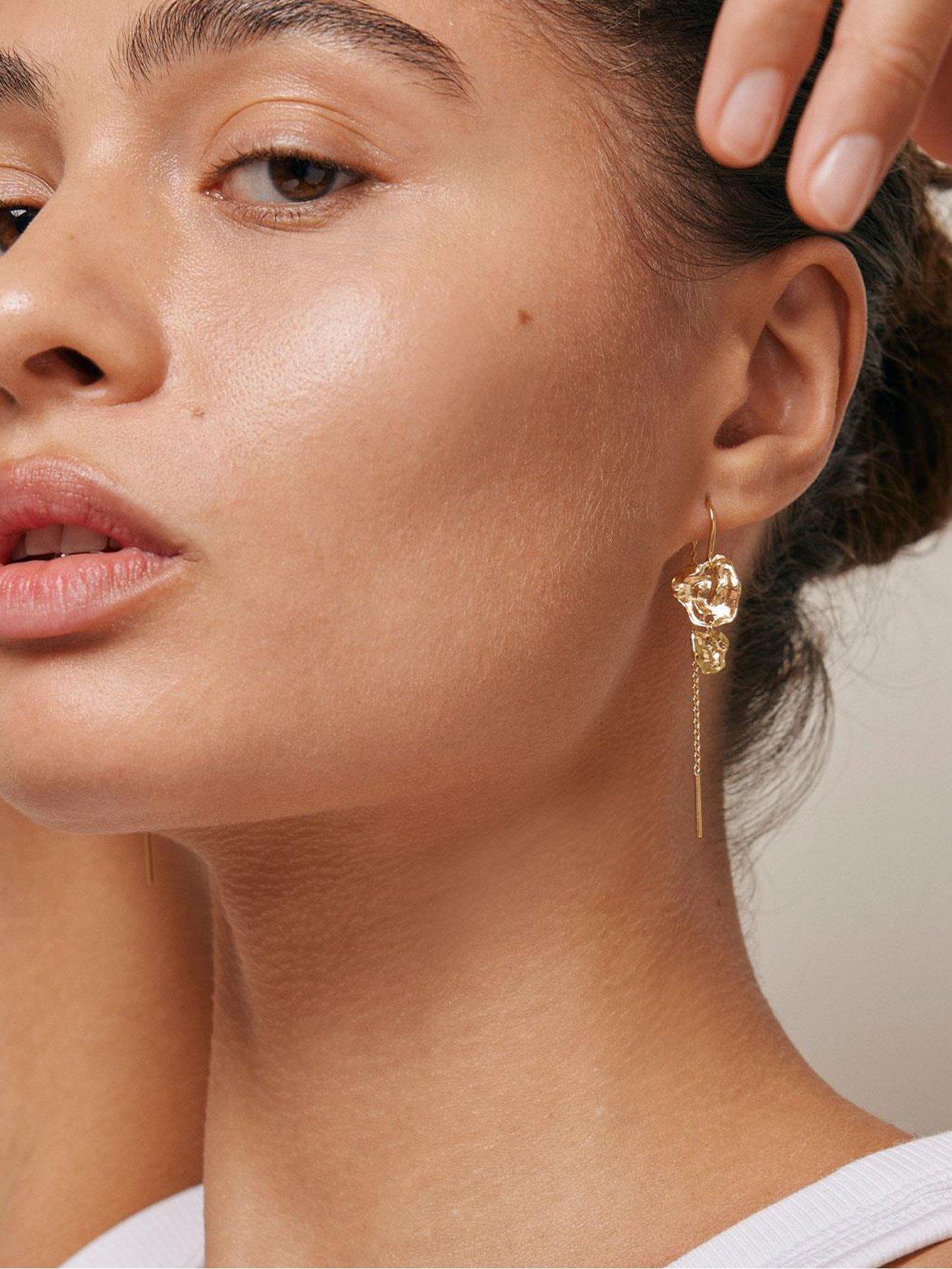 Image 2 of 4 of ENAMEL Copenhagen Kim Earrings, 18ct Yellow Gold plated 925 Sterling Silver