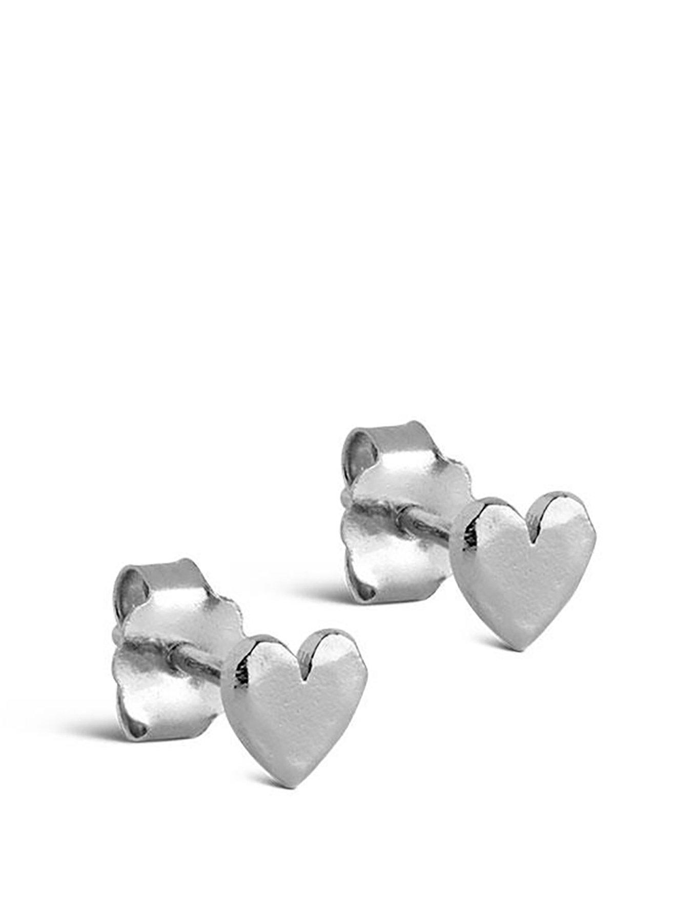 ENAMEL Copenhagen Heart Studs, 925 Sterling Silver