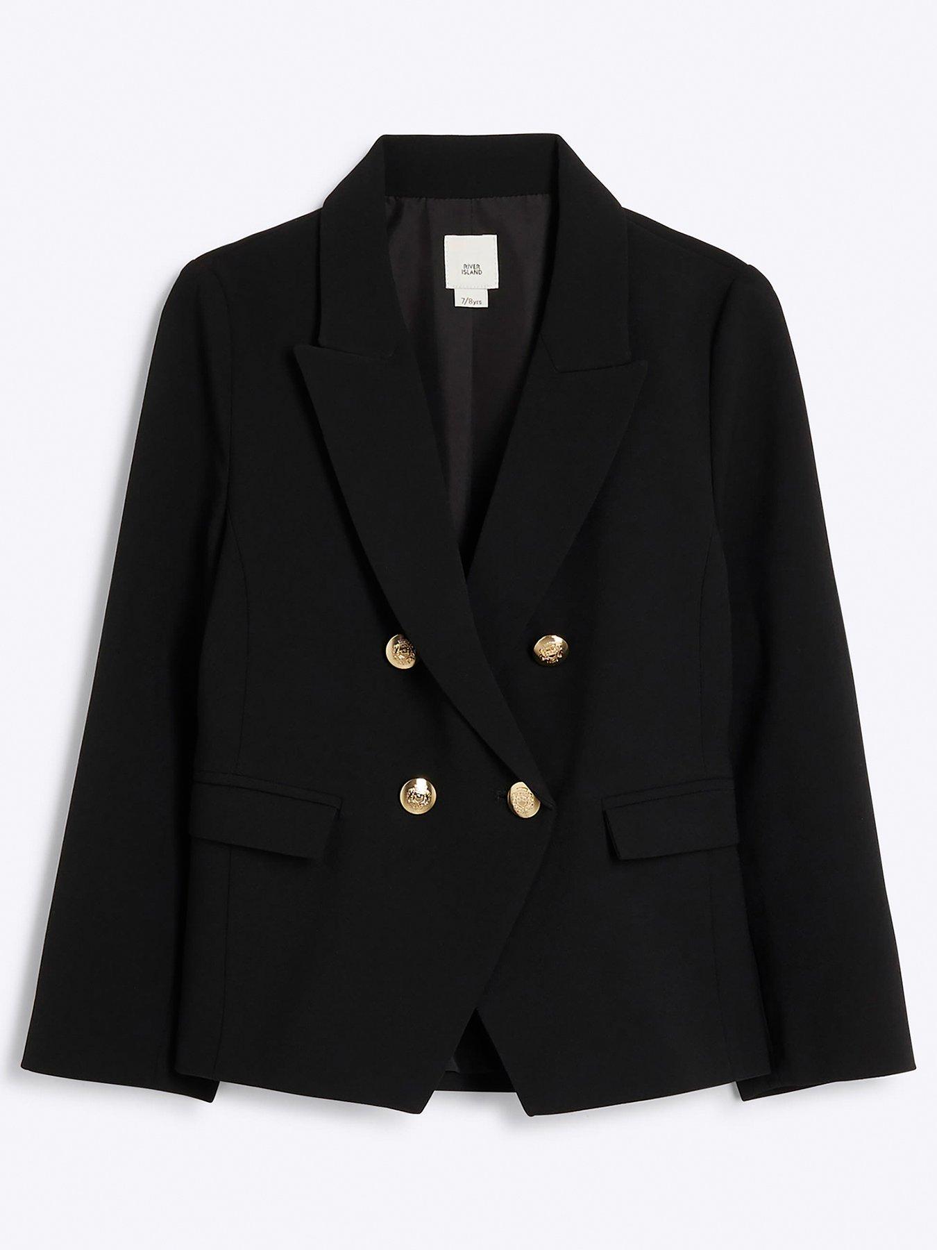 river-island-older-girl-military-blazer-black