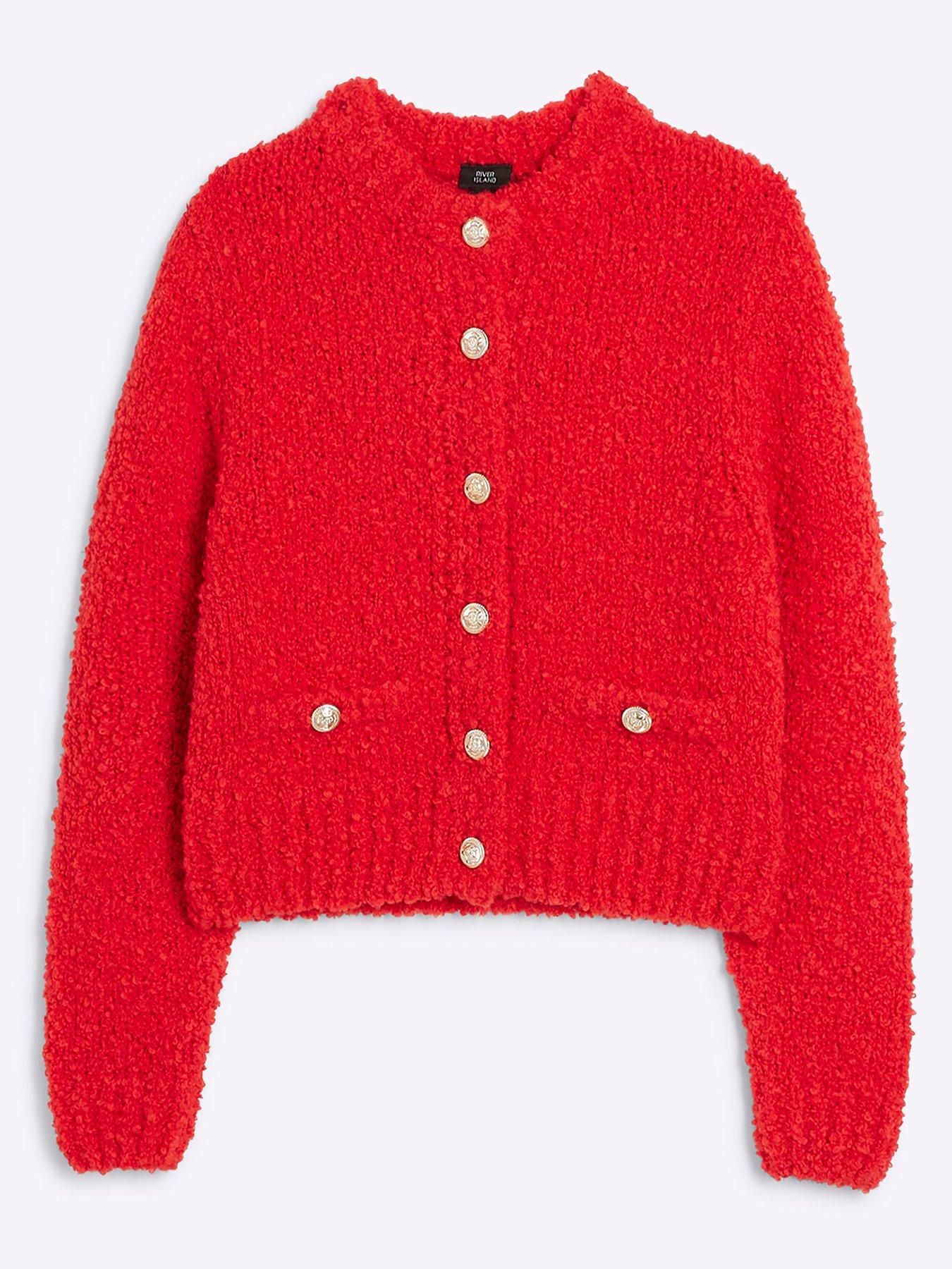 river-island-older-girl-boucle-cardigan