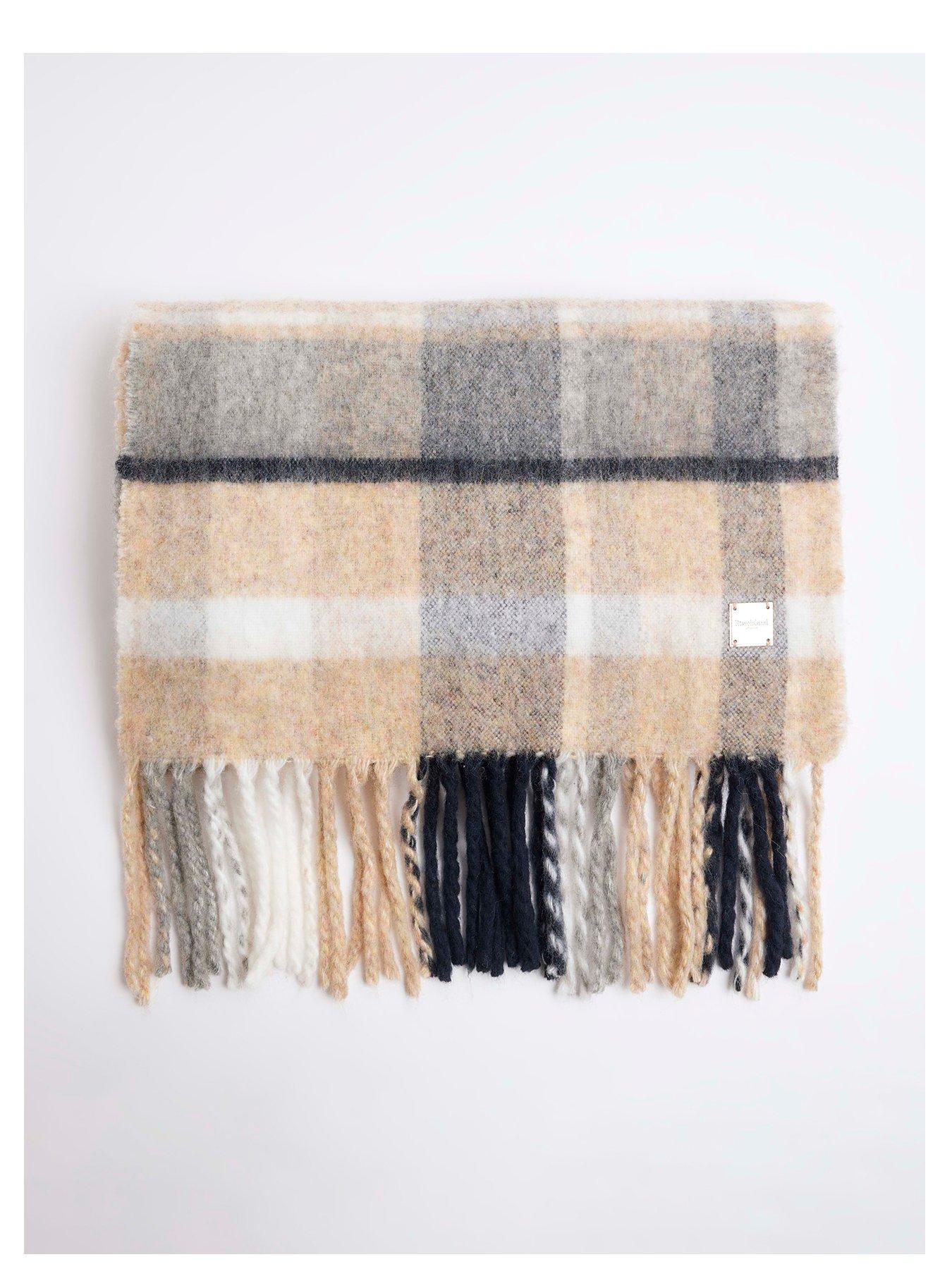 river-island-check-scarf-beige