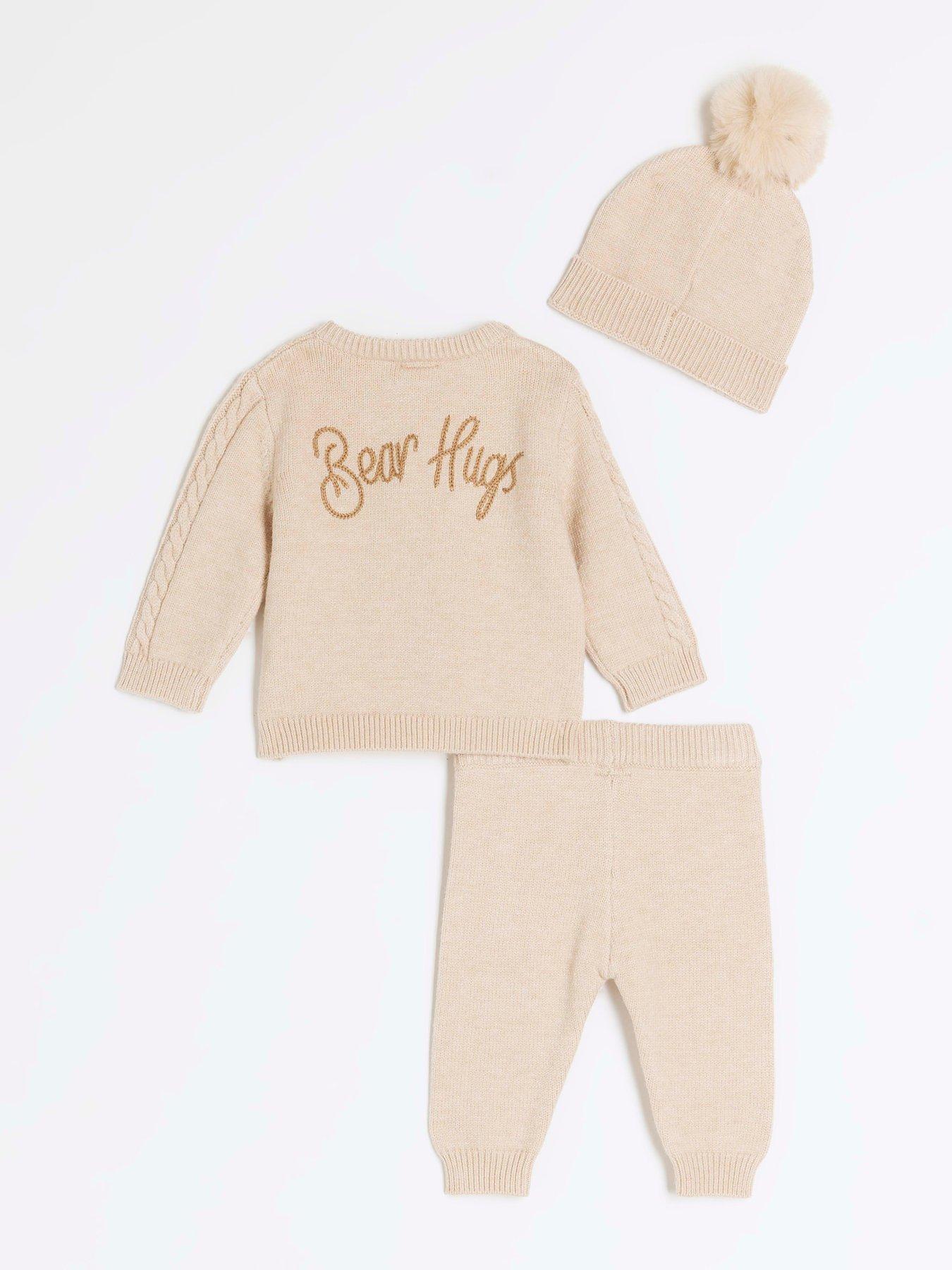 river-island-baby-baby-boy-cable-knit-jumper-3-piece-set-beigestillFront