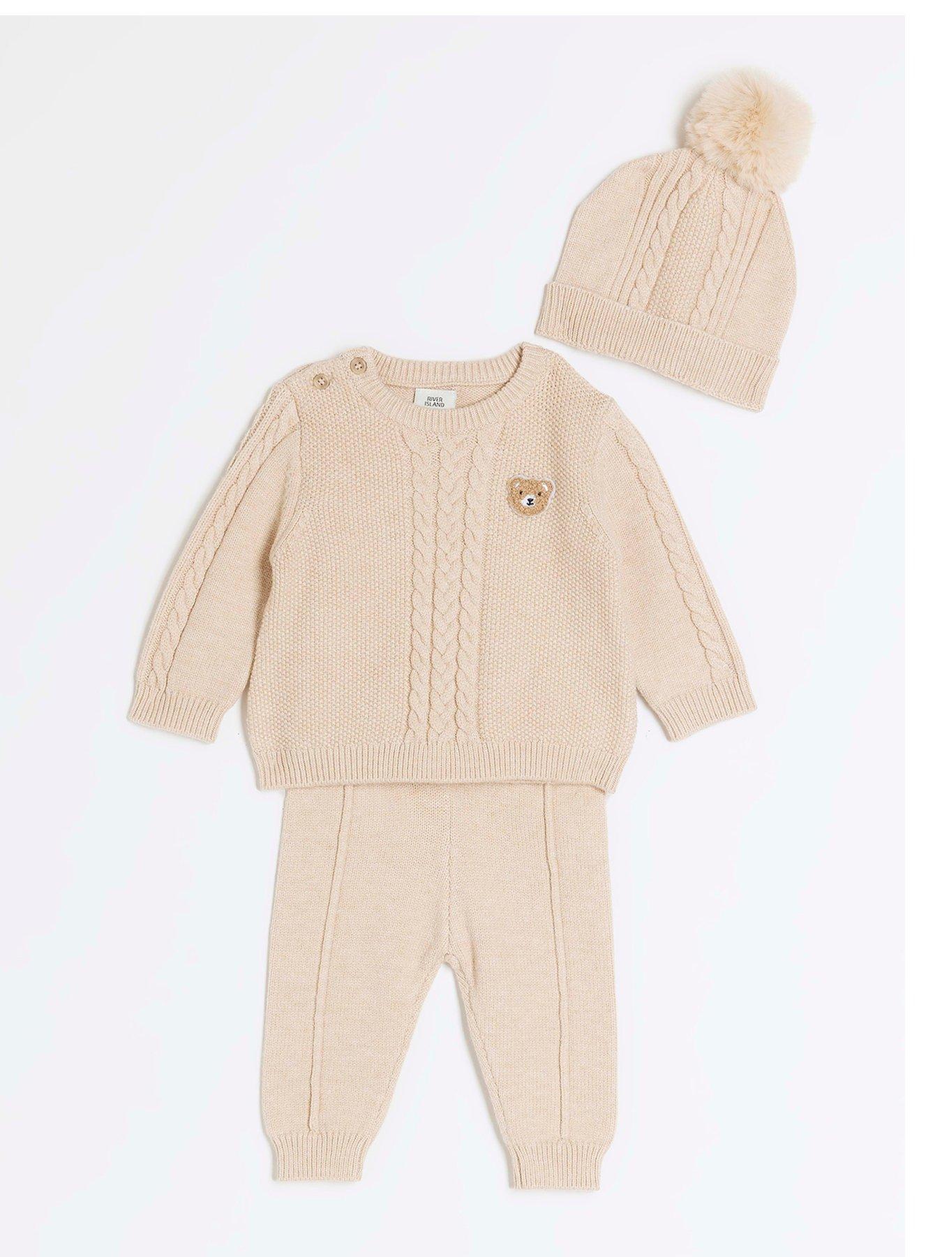 river-island-baby-baby-boy-cable-knit-jumper-3-piece-set-beigeback