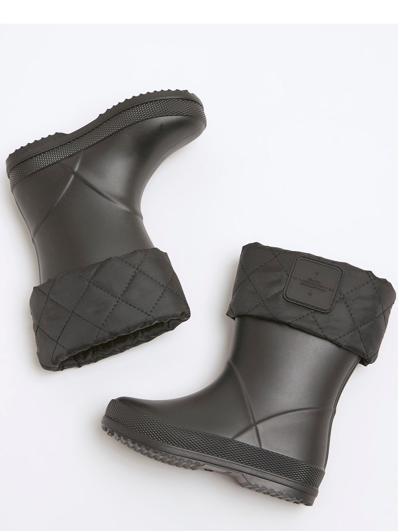 river-island-mini-mini-boys-quilted-wellie-boots-blackdetail