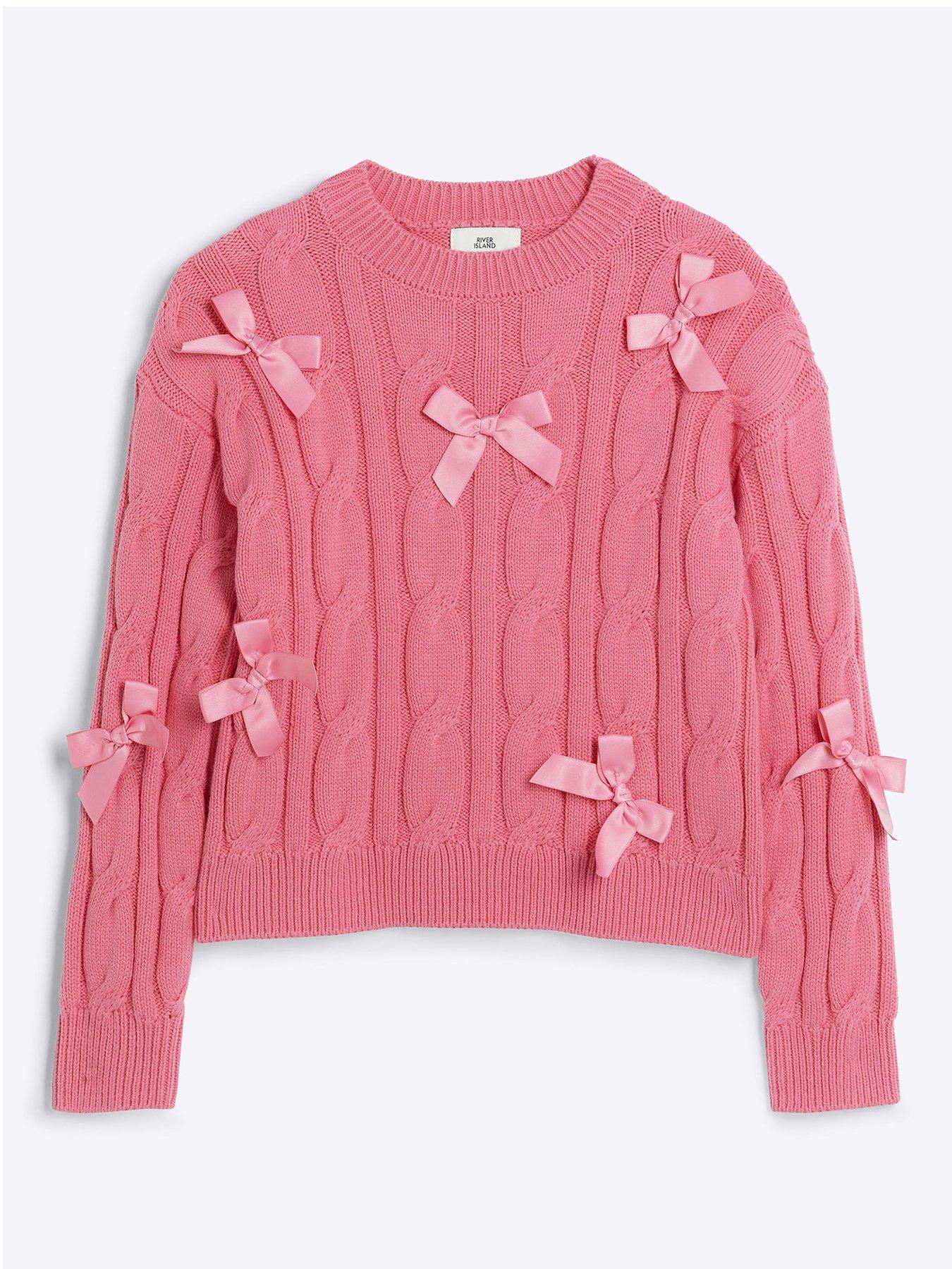 river-island-older-girl-3d-bow-jumper-pinkfront