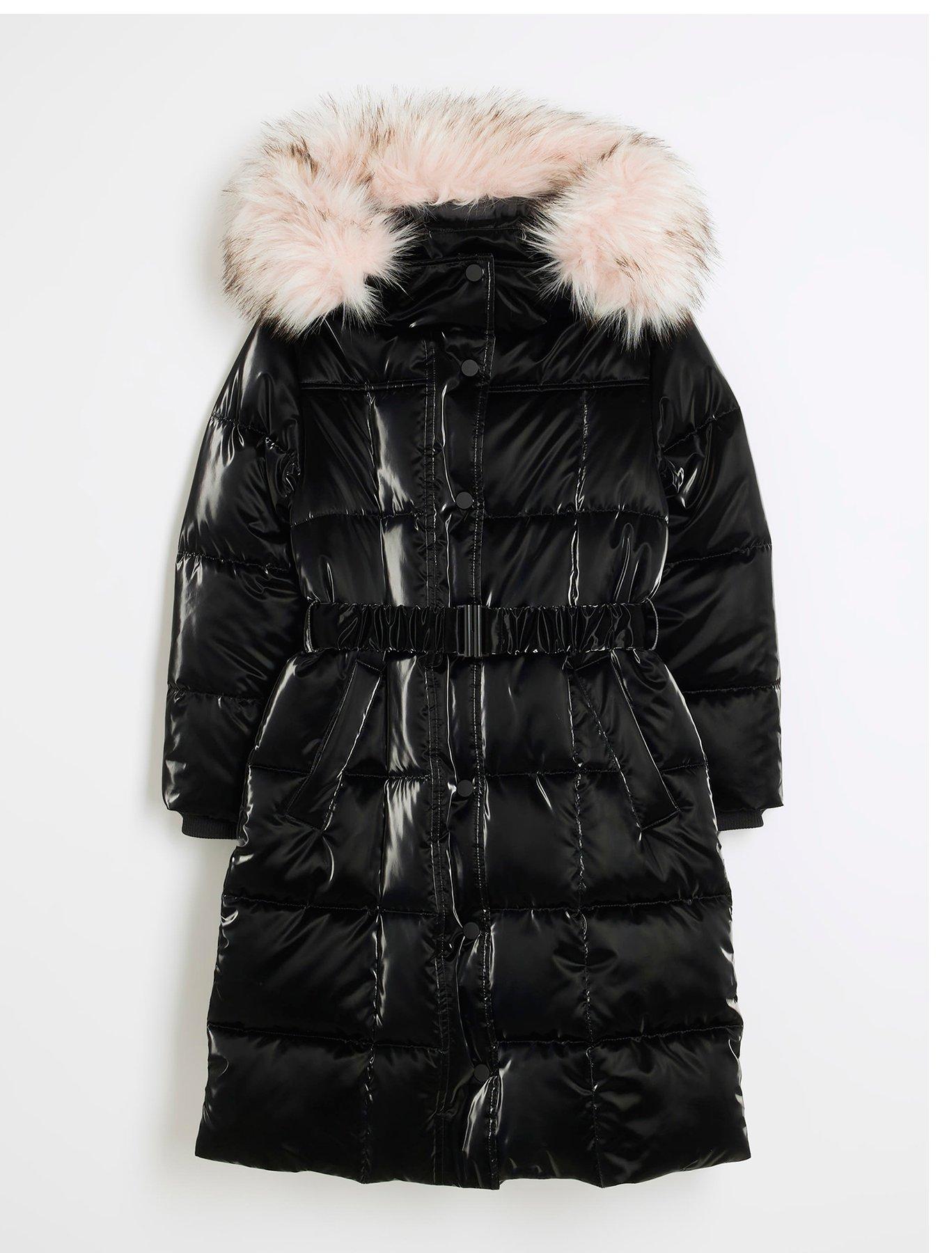 river-island-girls-faux-fur-puffer-coat-blackfront