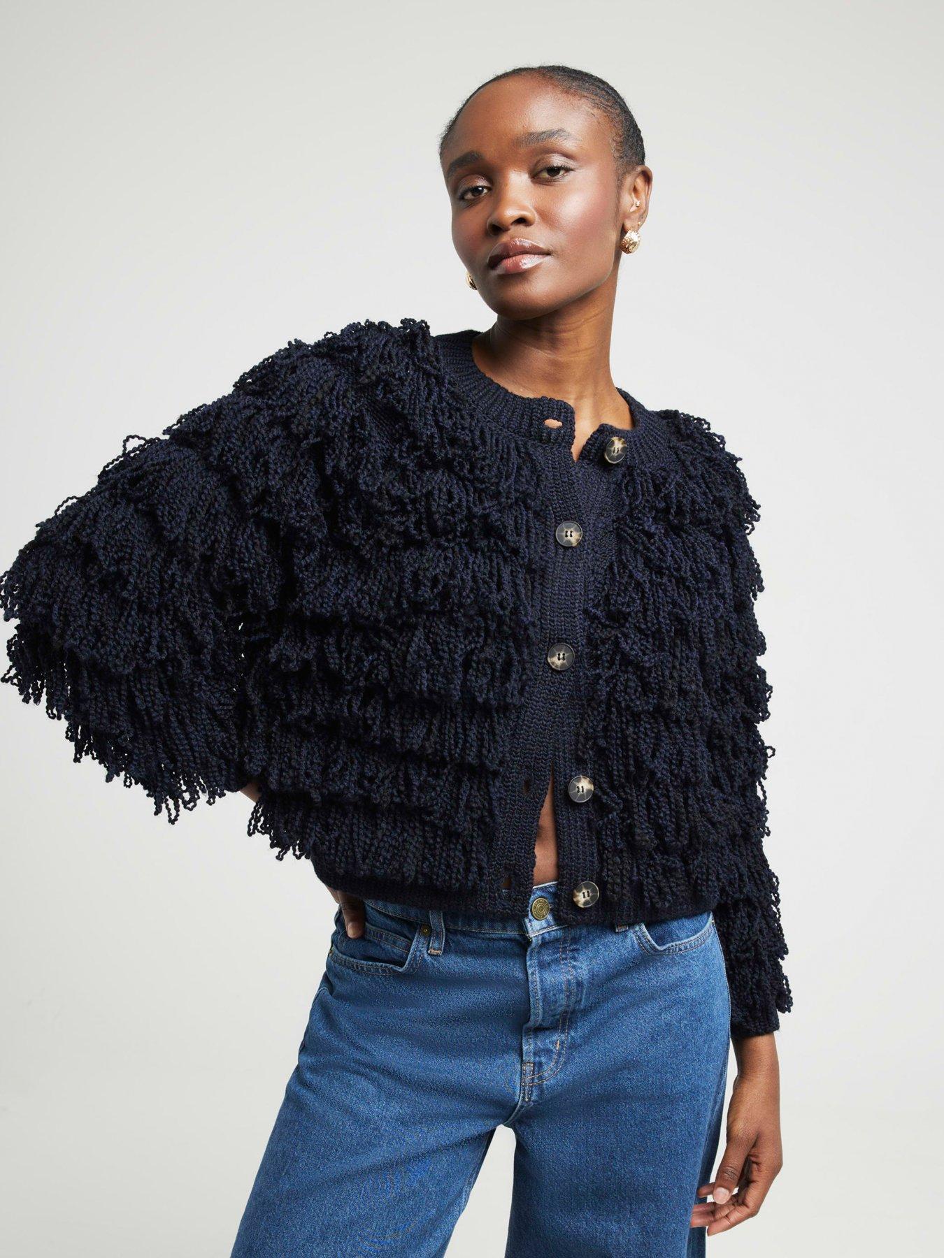 river-island-fringe-cardigan-navy