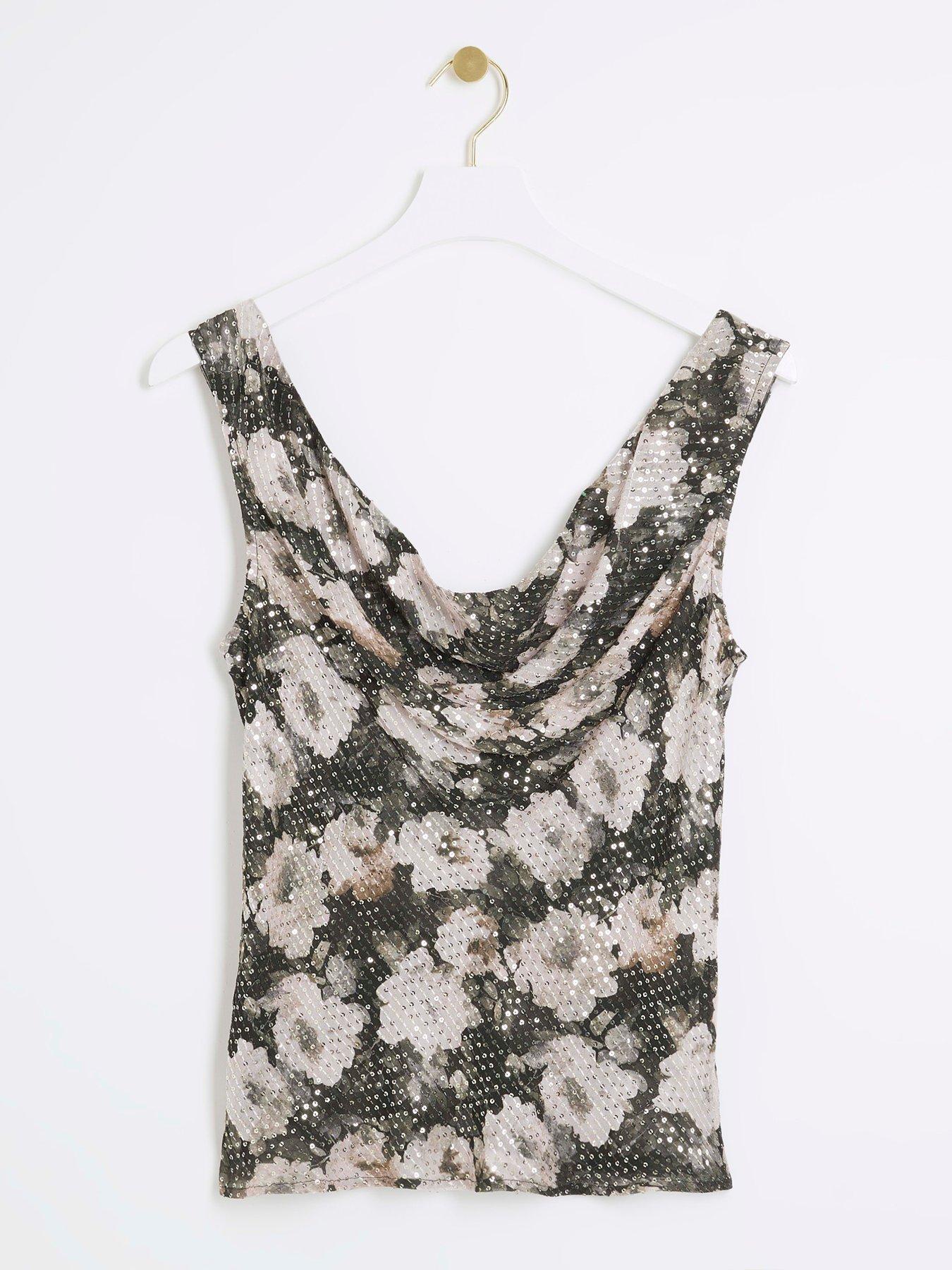 river-island-floral-cowl-neck-top-blackdetail